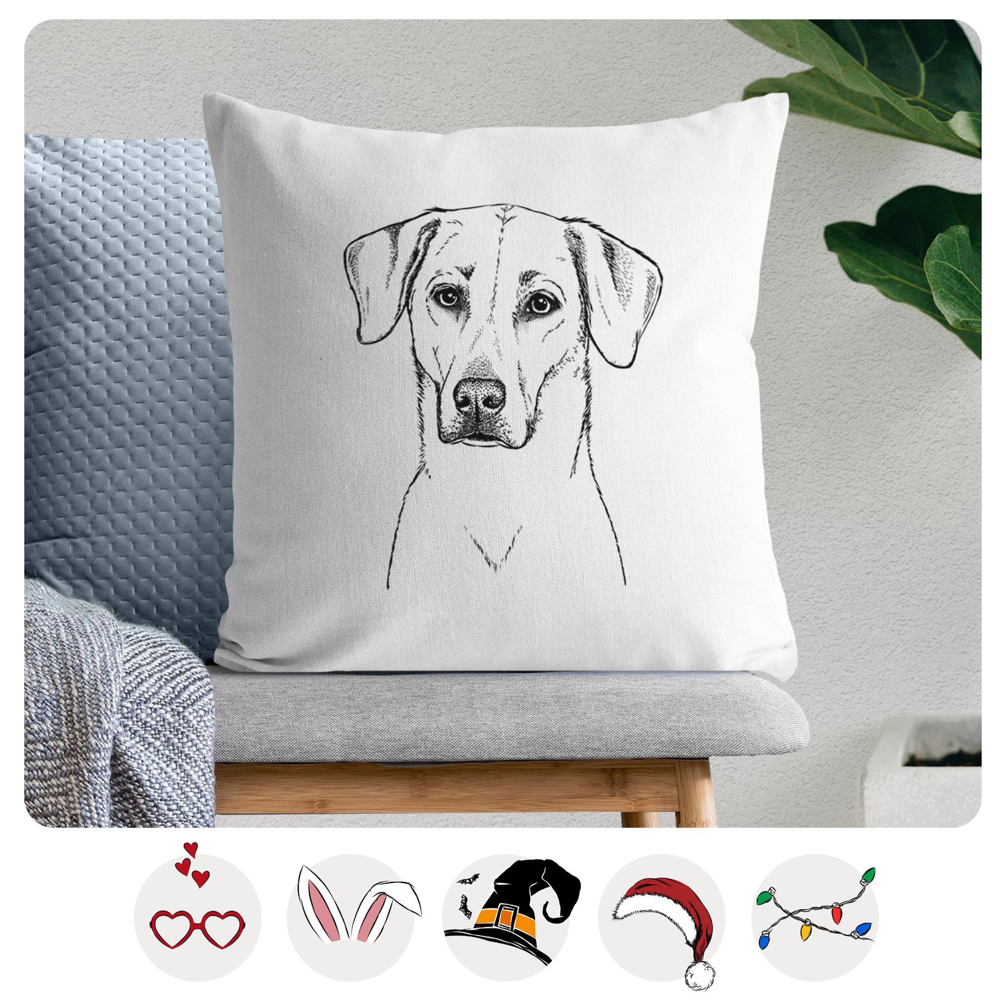 Charlie Girl the Yellow Lab - Throw Pillow Cover