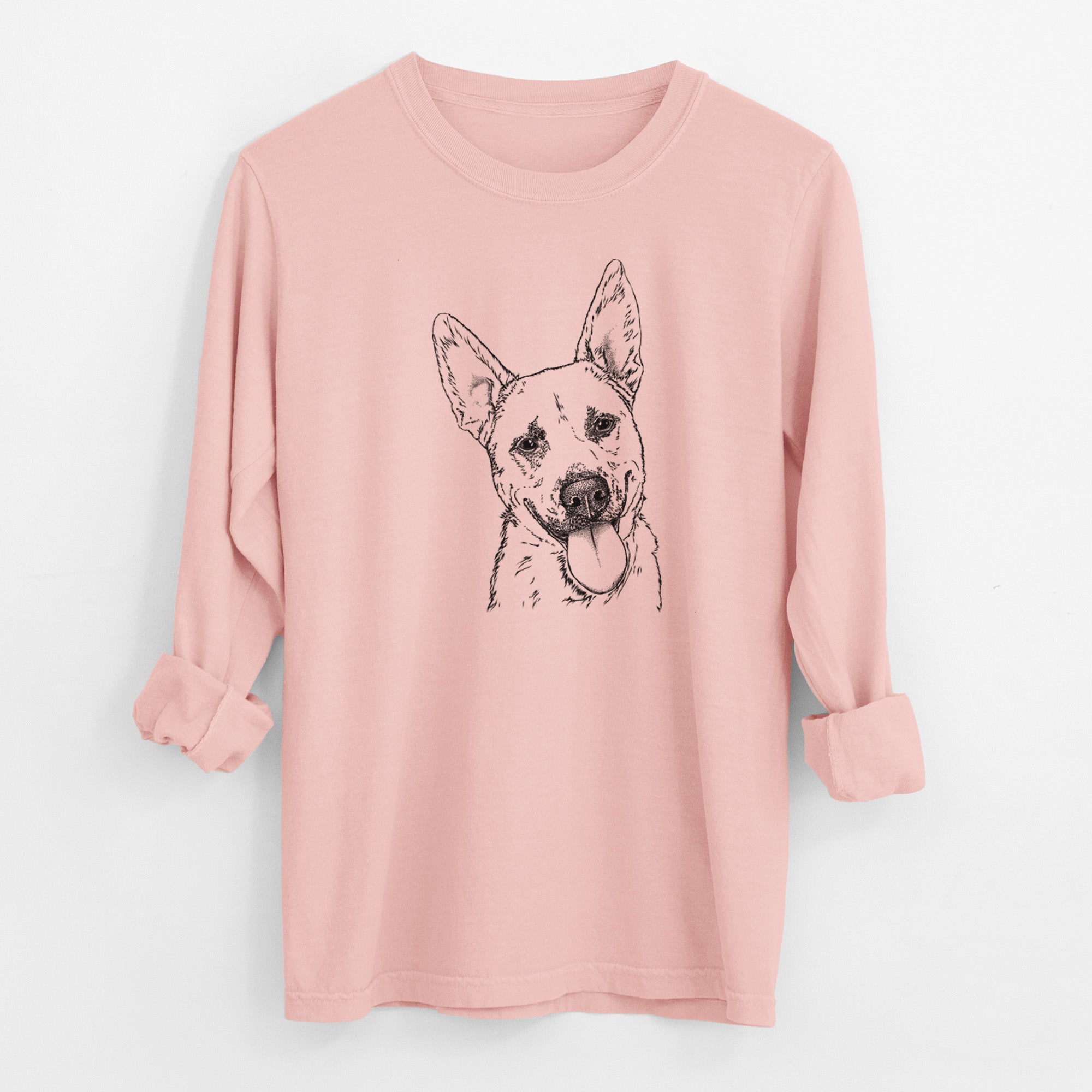 Bare Charlie the Mixed Breed - Men's Heavyweight 100% Cotton Long Sleeve