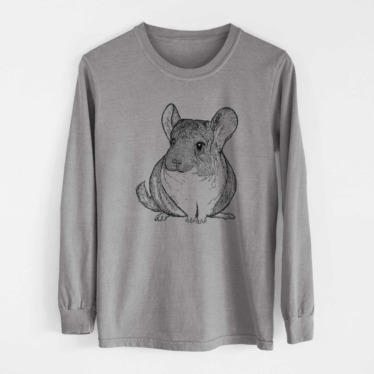 Bare Cheddar the Chinchilla - Men's Heavyweight 100% Cotton Long Sleeve