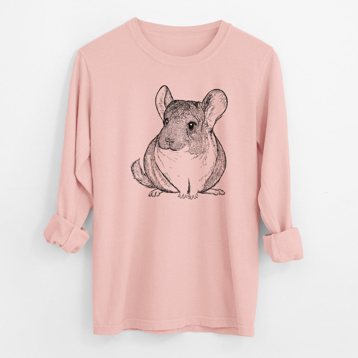 Bare Cheddar the Chinchilla - Men's Heavyweight 100% Cotton Long Sleeve