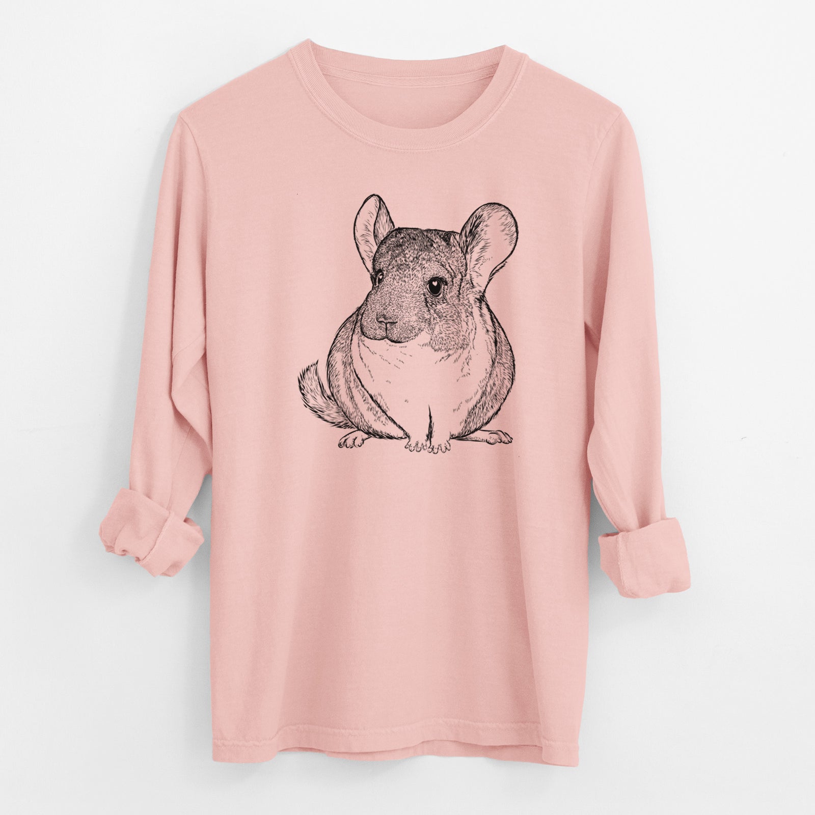 Bare Cheddar the Chinchilla - Men's Heavyweight 100% Cotton Long Sleeve