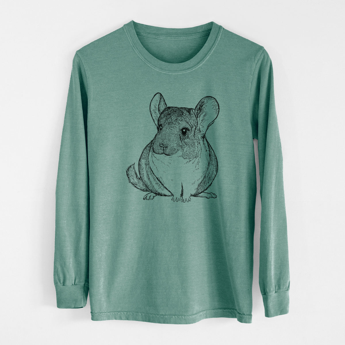 Bare Cheddar the Chinchilla - Men's Heavyweight 100% Cotton Long Sleeve