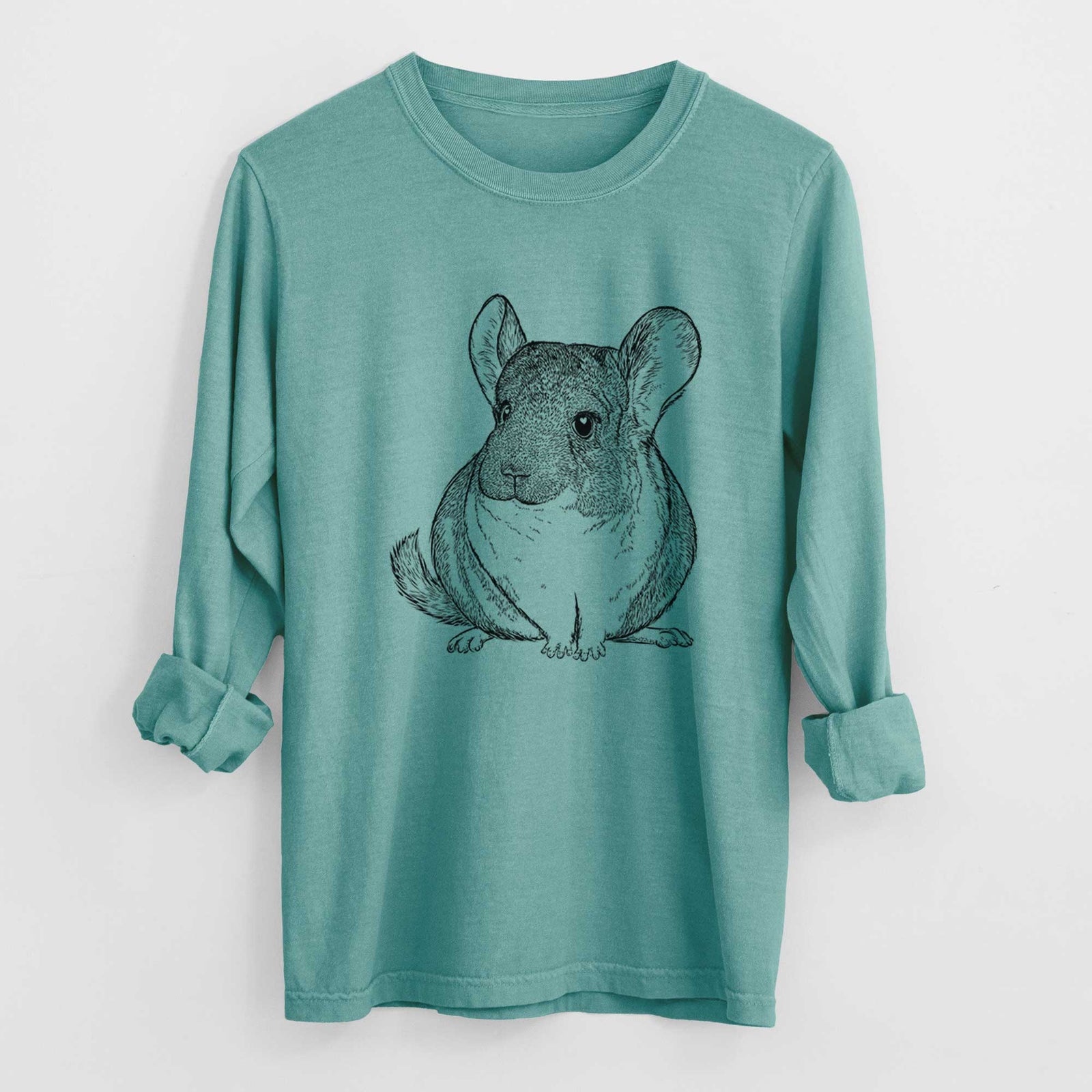 Bare Cheddar the Chinchilla - Men's Heavyweight 100% Cotton Long Sleeve