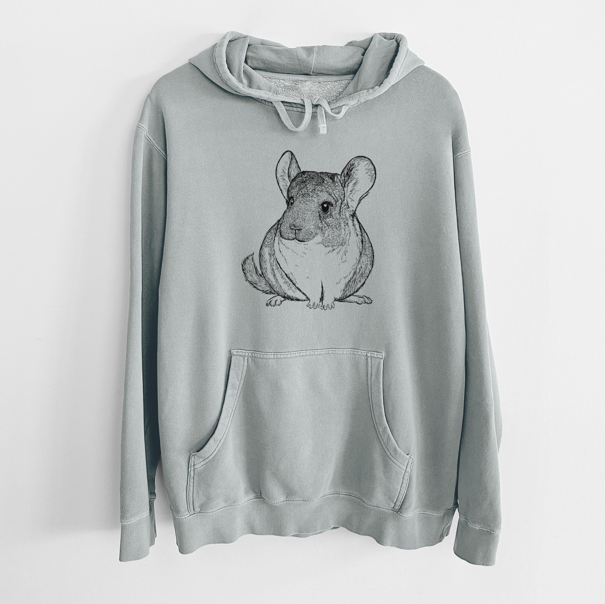 Bare Cheddar the Chinchilla - Unisex Pigment Dyed Hoodie