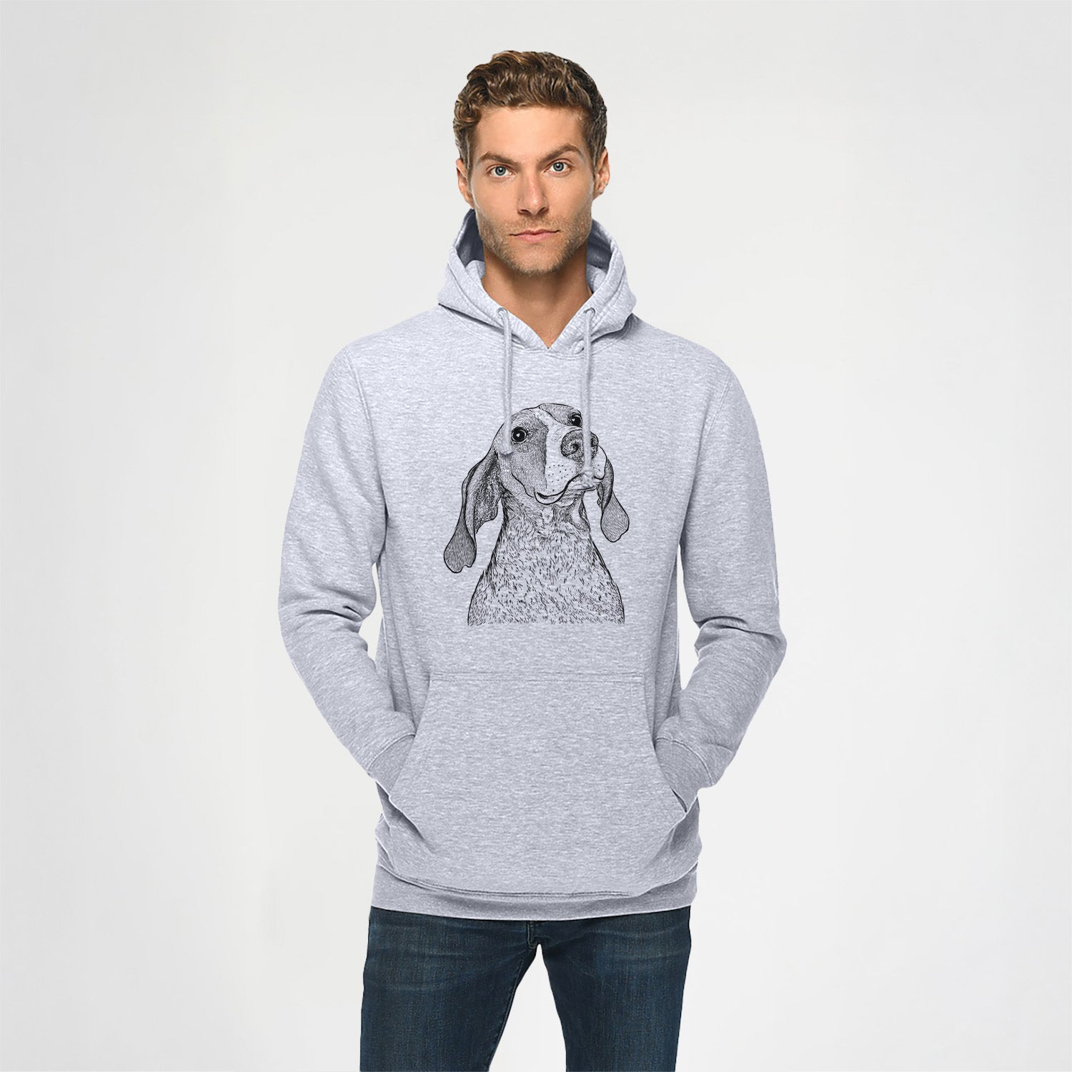 Chester the Red Tick Coonhound- Heavyweight Fleece Hoodie