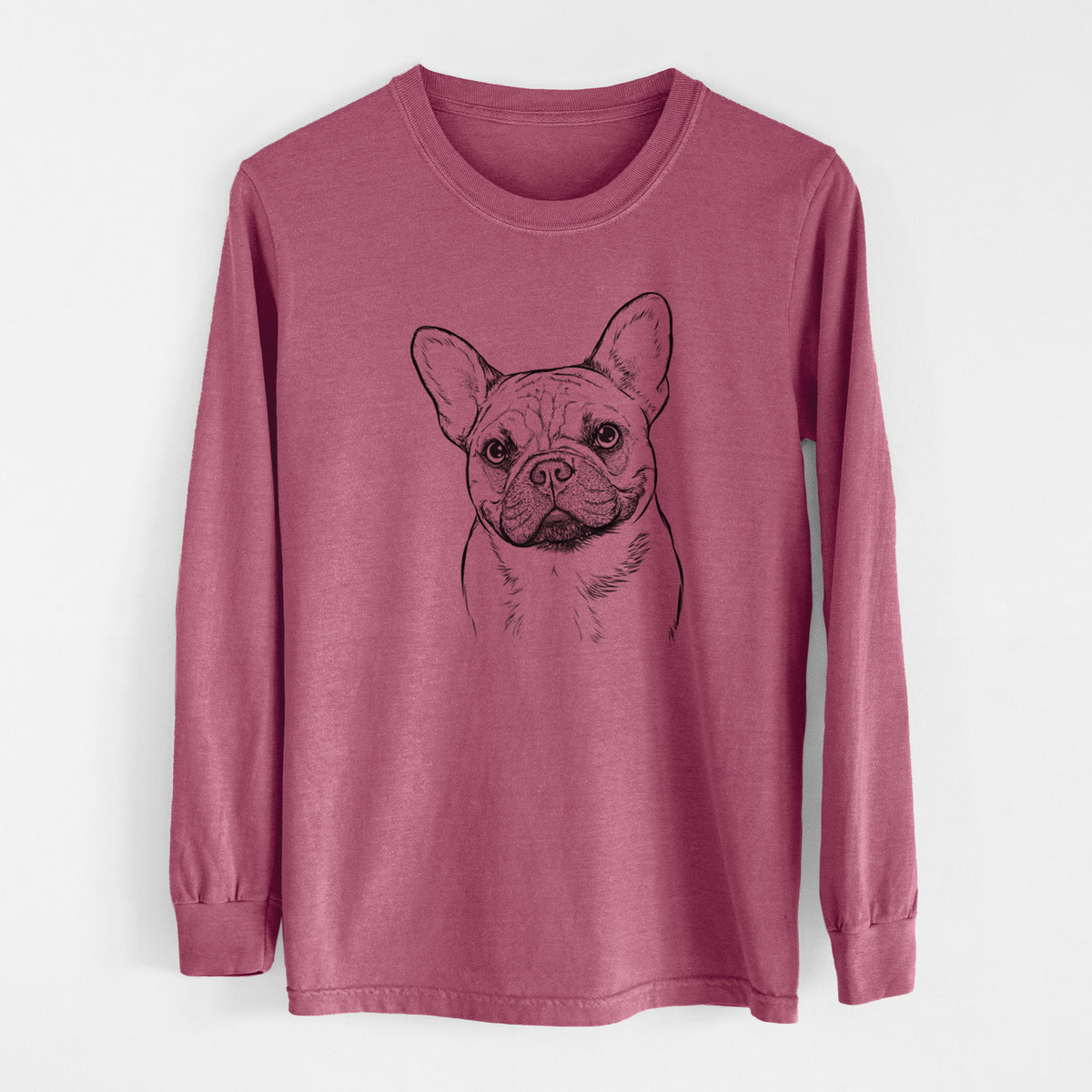 Bare Chew Chew the French Bulldog - Men's Heavyweight 100% Cotton Long Sleeve