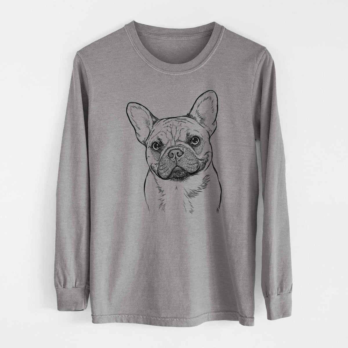 Bare Chew Chew the French Bulldog - Men's Heavyweight 100% Cotton Long Sleeve