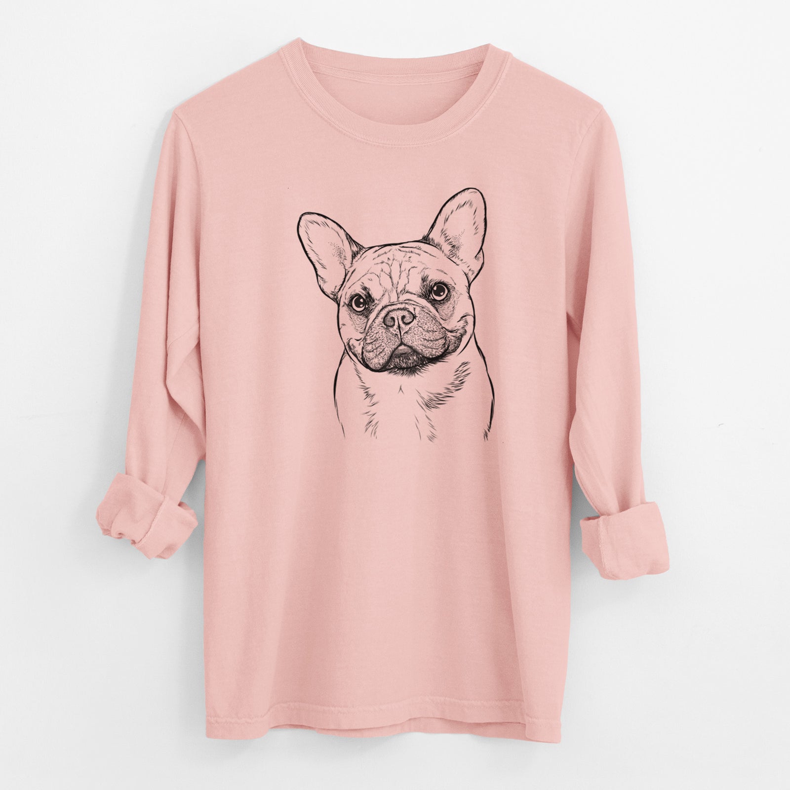 Bare Chew Chew the French Bulldog - Men's Heavyweight 100% Cotton Long Sleeve