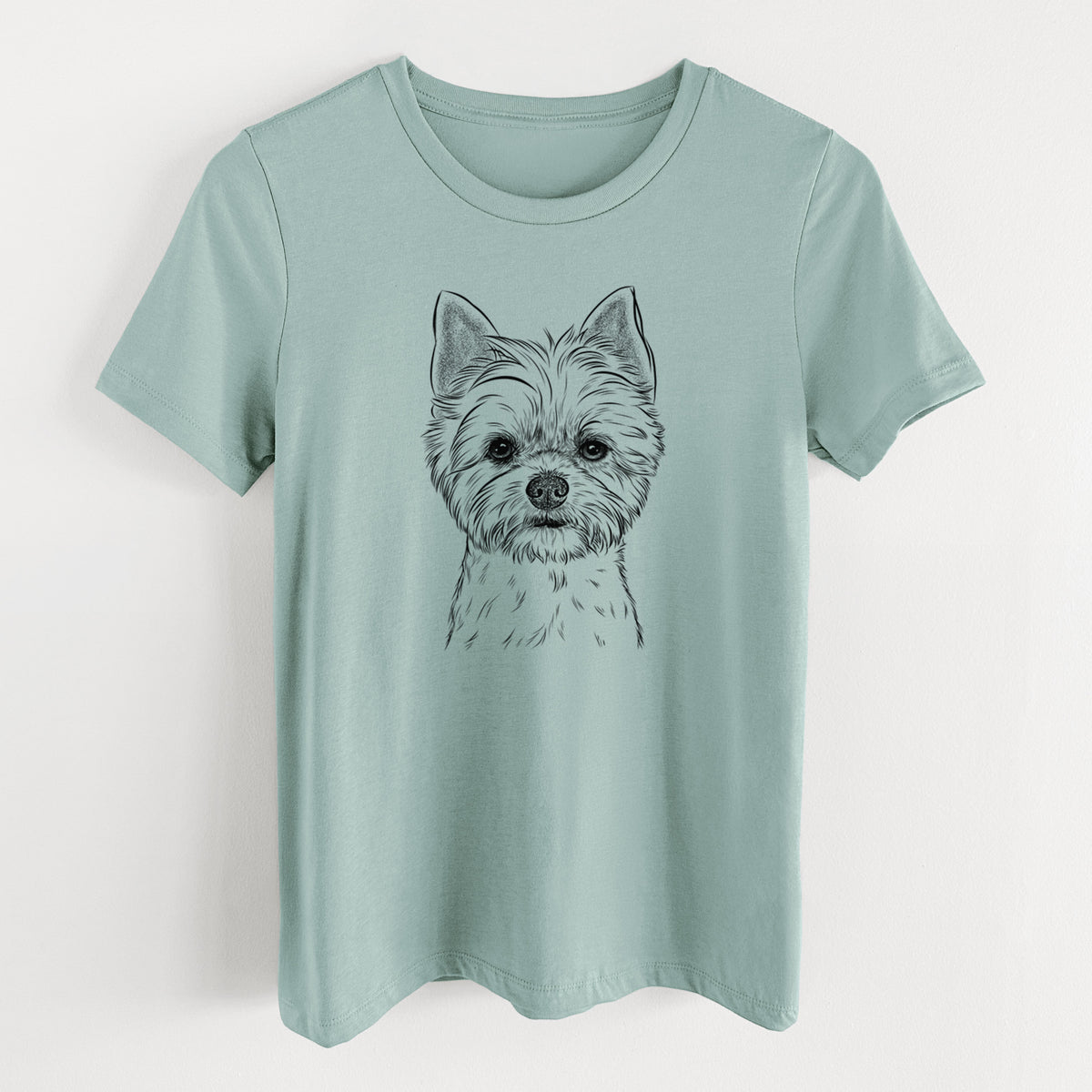 Bare Chewy the Yorkshire Terrier - Women's Lightweight Relaxed Fit 100% Cotton Crewneck