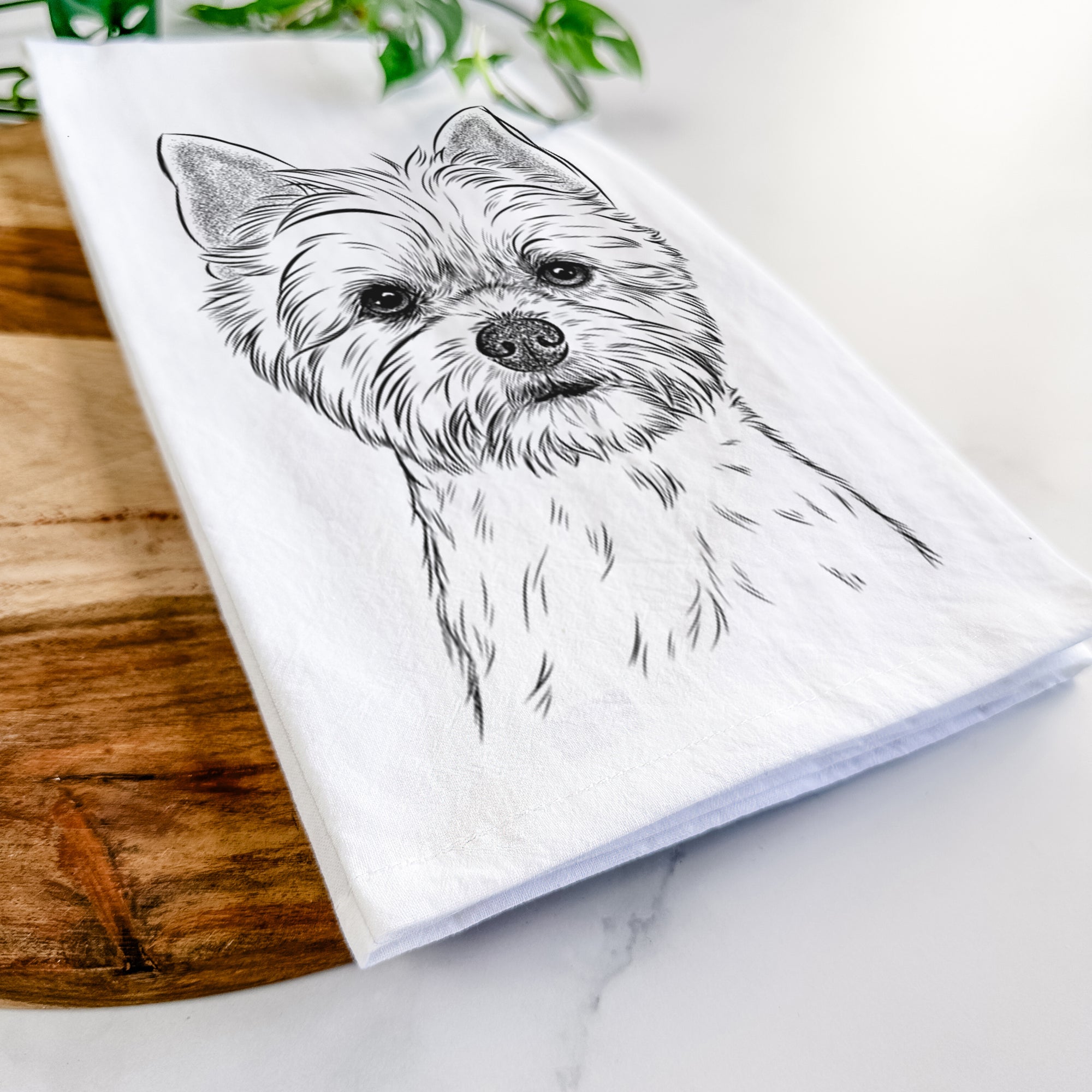 Chewy the Yorkshire Terrier Tea Towel