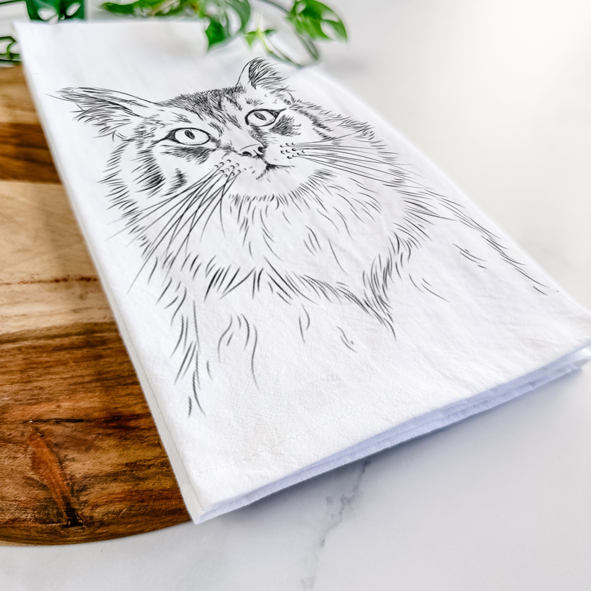 Chloe the Tabby Cat Tea Towel