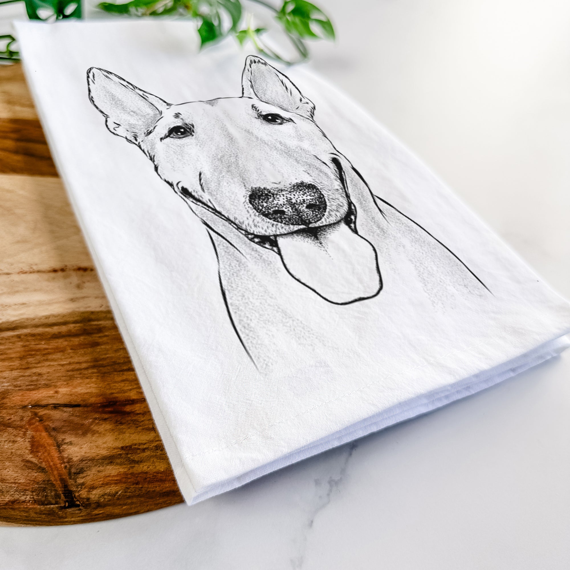 Chloe the Bull Terrier Tea Towel