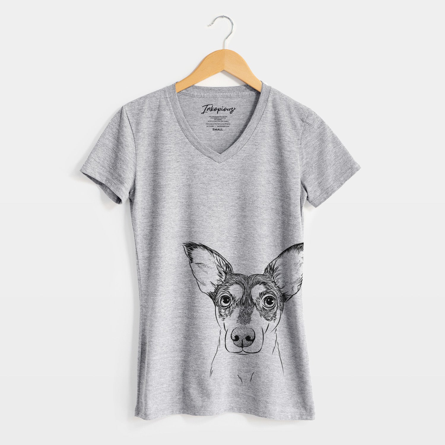 Bare Chloe the Doxie Mix - Women's V-neck Shirt