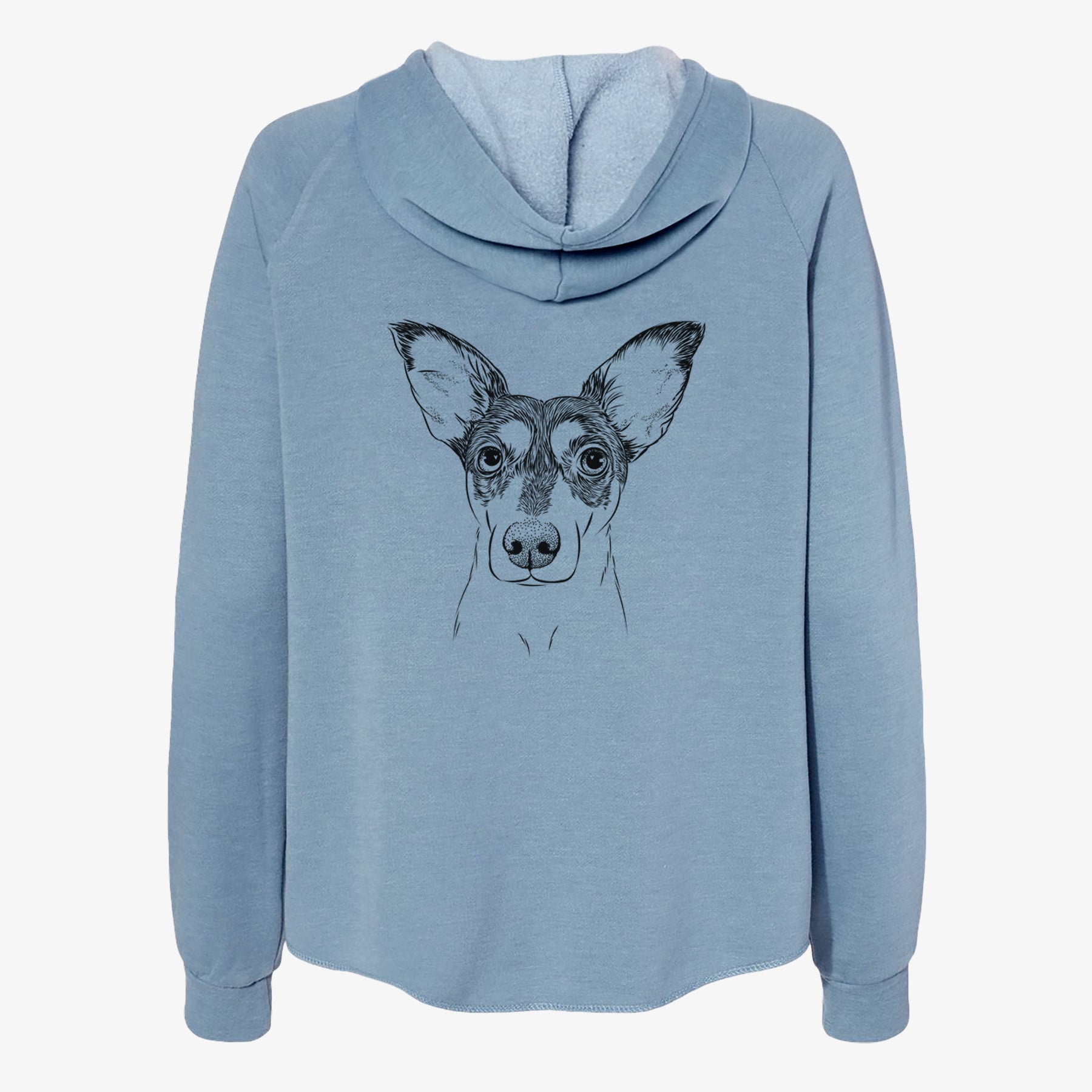 Chloe the Doxie Mix - Women's Cali Wave Zip-Up Sweatshirt