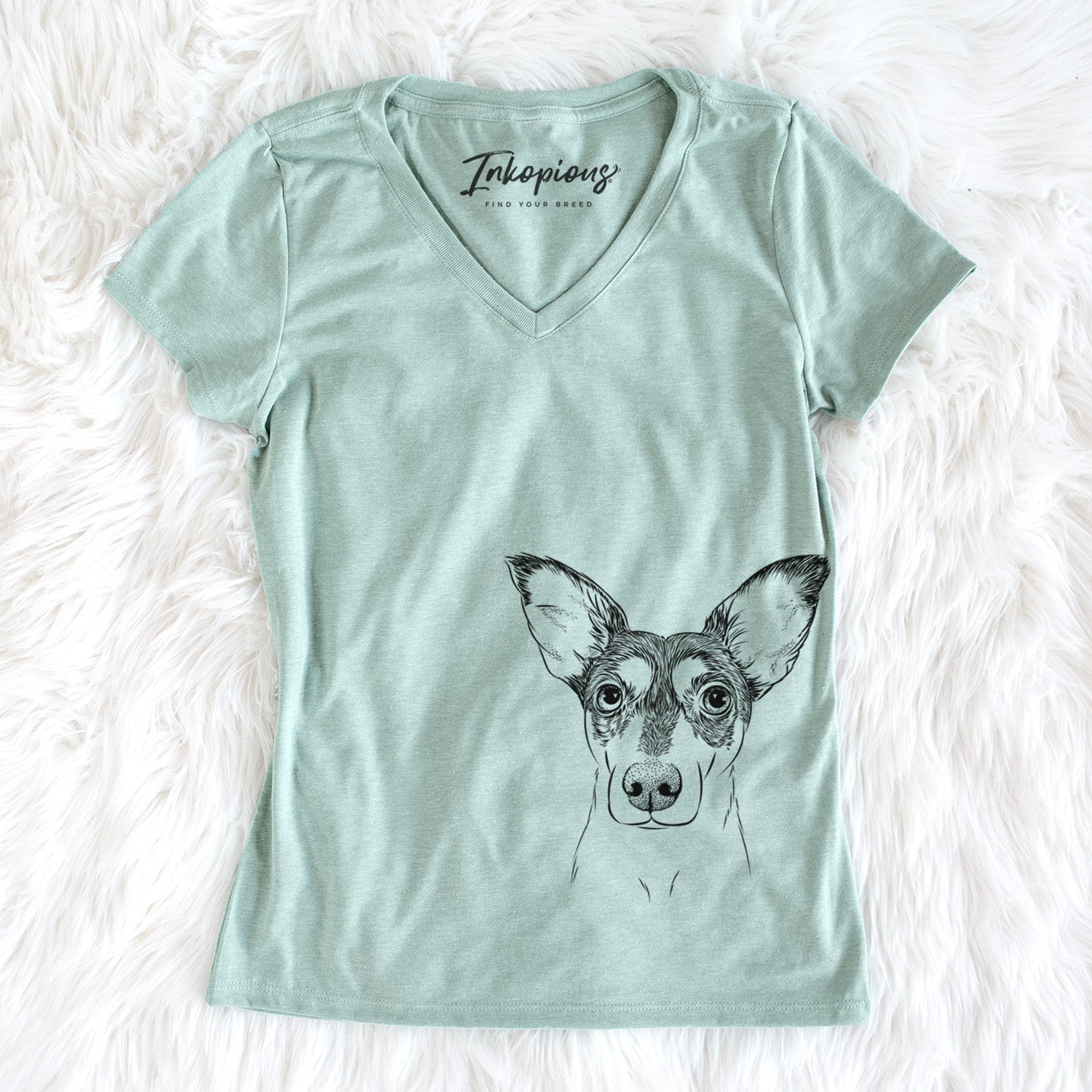 Bare Chloe the Doxie Mix - Women's V-neck Shirt