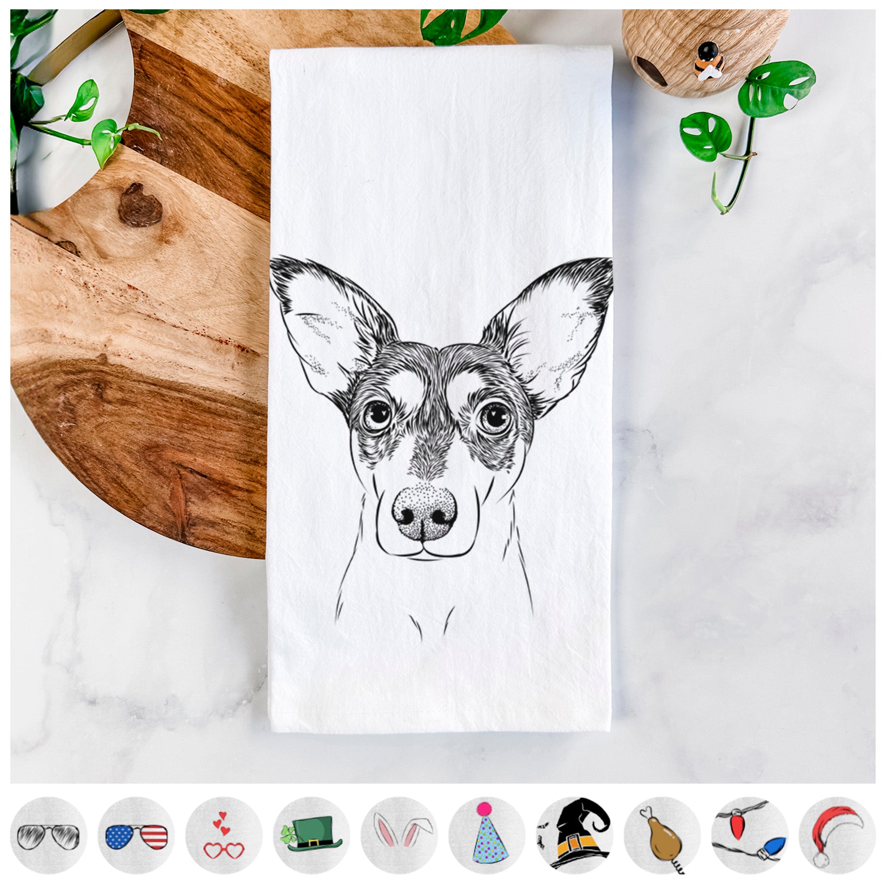 Chloe the Doxie Mix Tea Towel