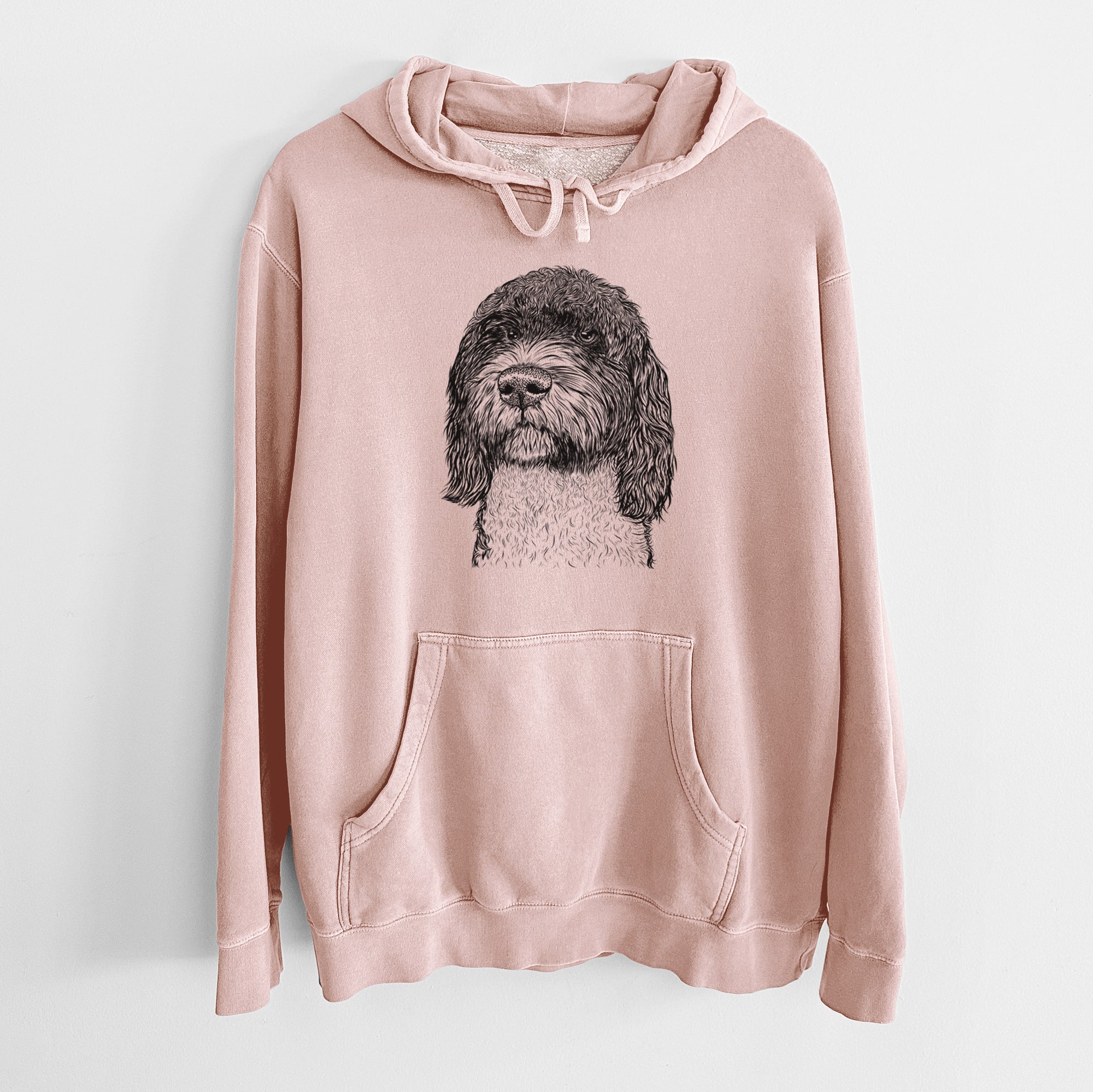 Bare Chris the Portuguese Water Dog - Unisex Pigment Dyed Hoodie