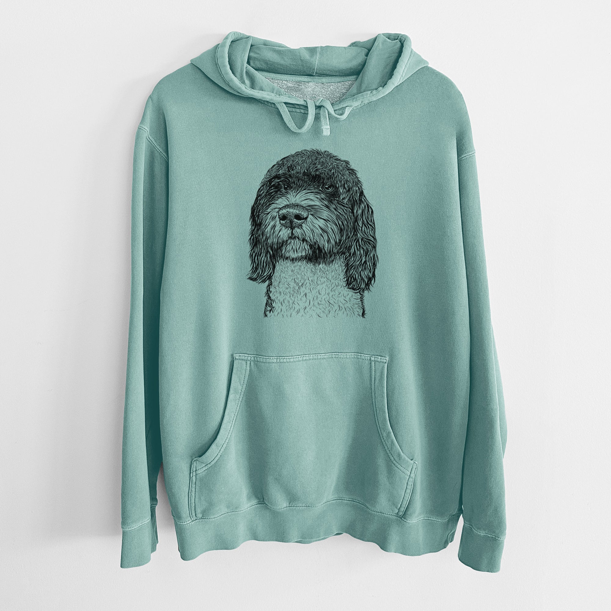 Bare Chris the Portuguese Water Dog - Unisex Pigment Dyed Hoodie