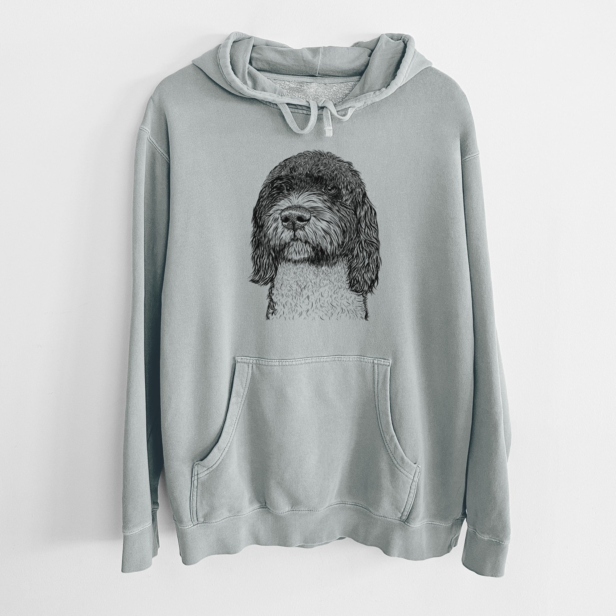 Bare Chris the Portuguese Water Dog - Unisex Pigment Dyed Hoodie