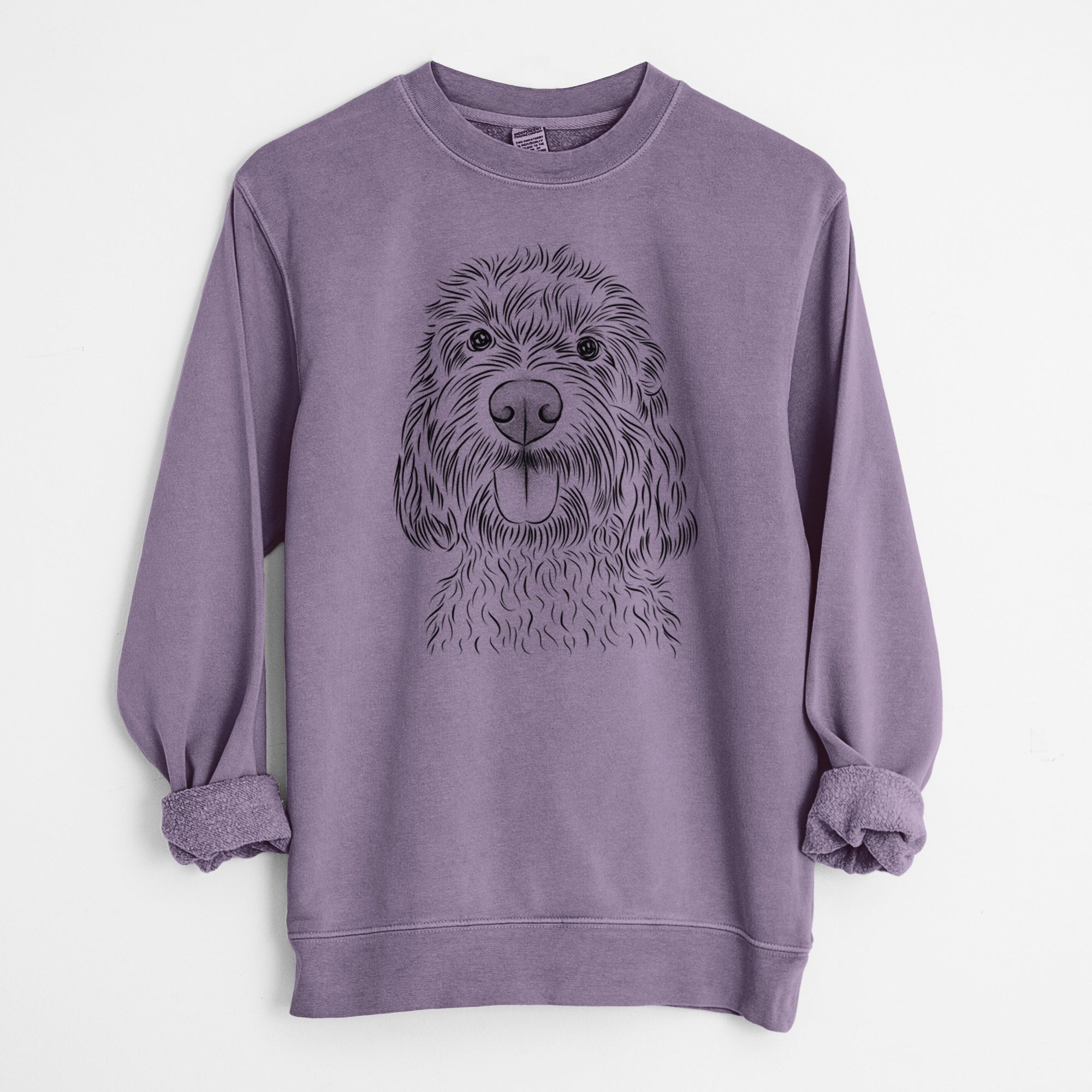 Bare Clover the Cockapoo - Unisex Pigment Dyed Crew Sweatshirt