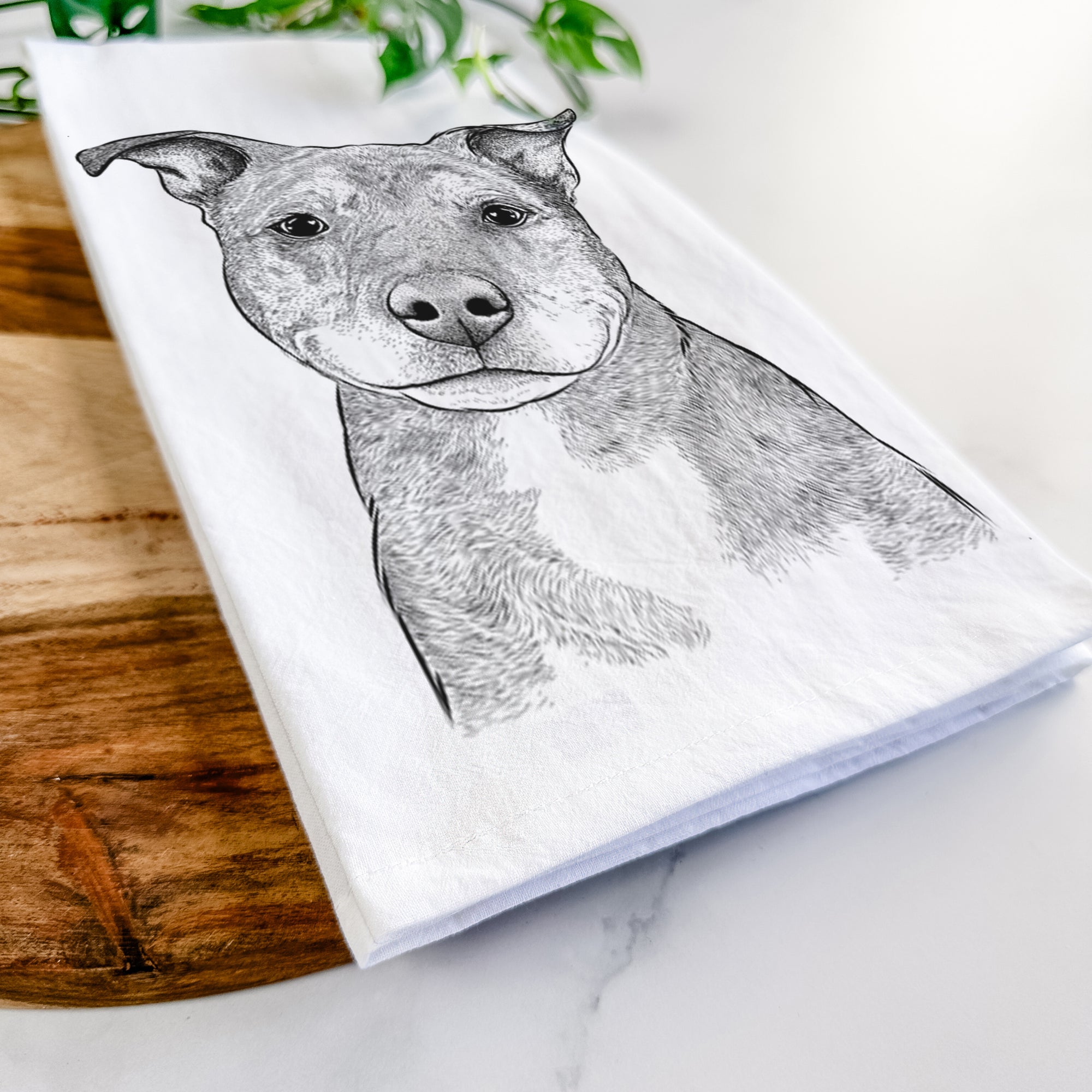 Cody the Catahoula Mix Tea Towel