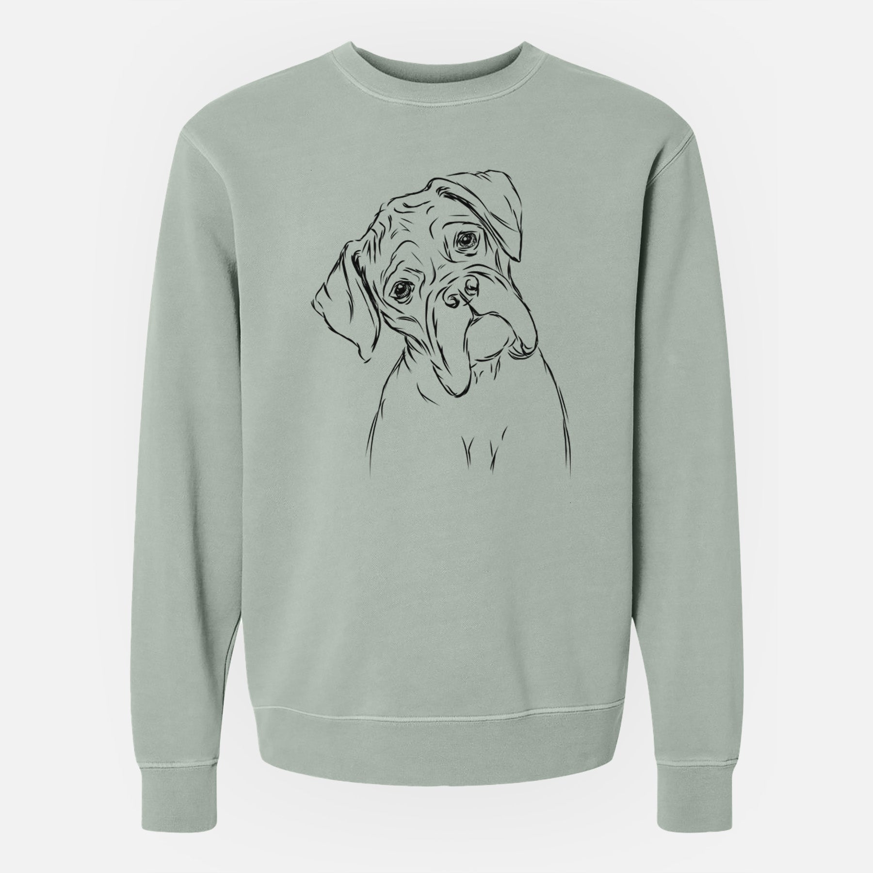 Bare Cooper the Boxer - Unisex Pigment Dyed Crew Sweatshirt