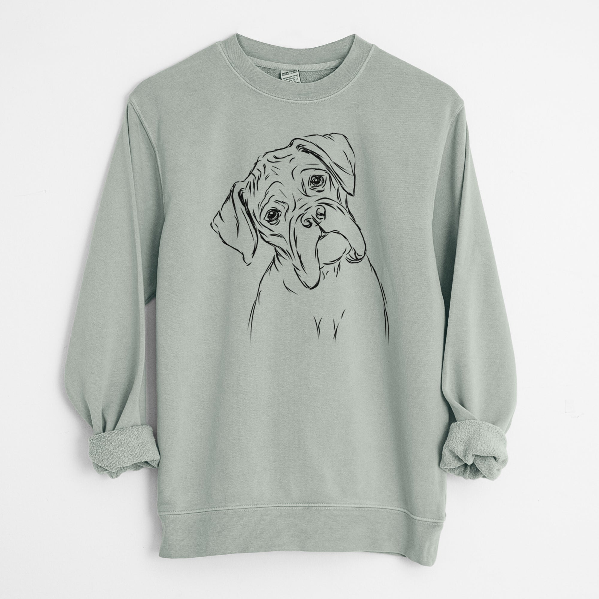 Bare Cooper the Boxer - Unisex Pigment Dyed Crew Sweatshirt