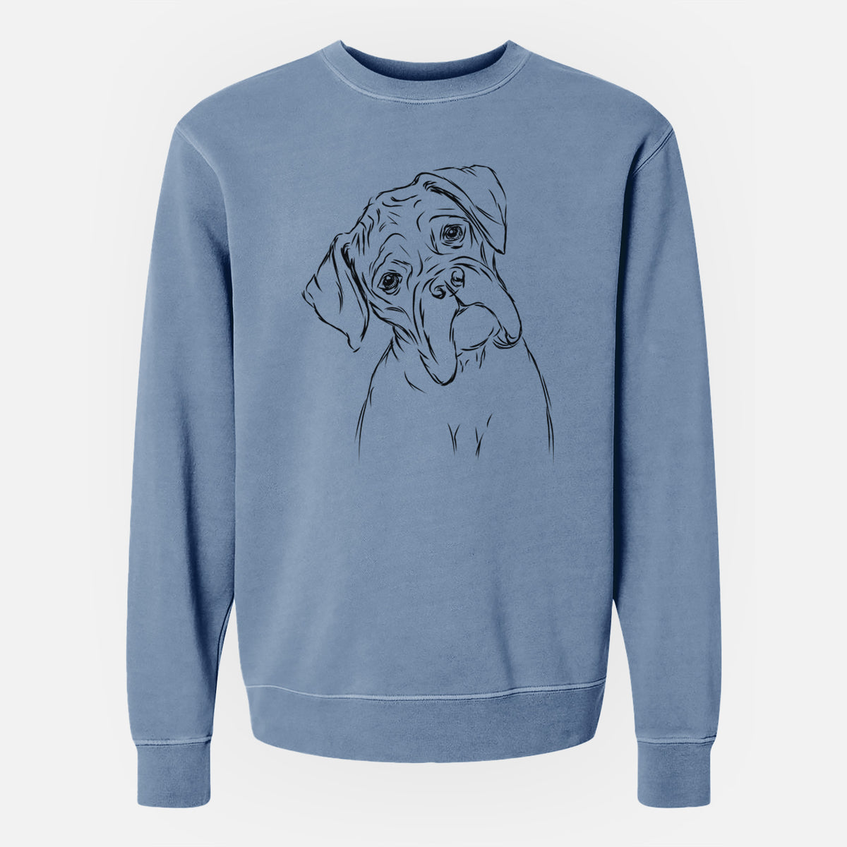 Bare Cooper the Boxer - Unisex Pigment Dyed Crew Sweatshirt