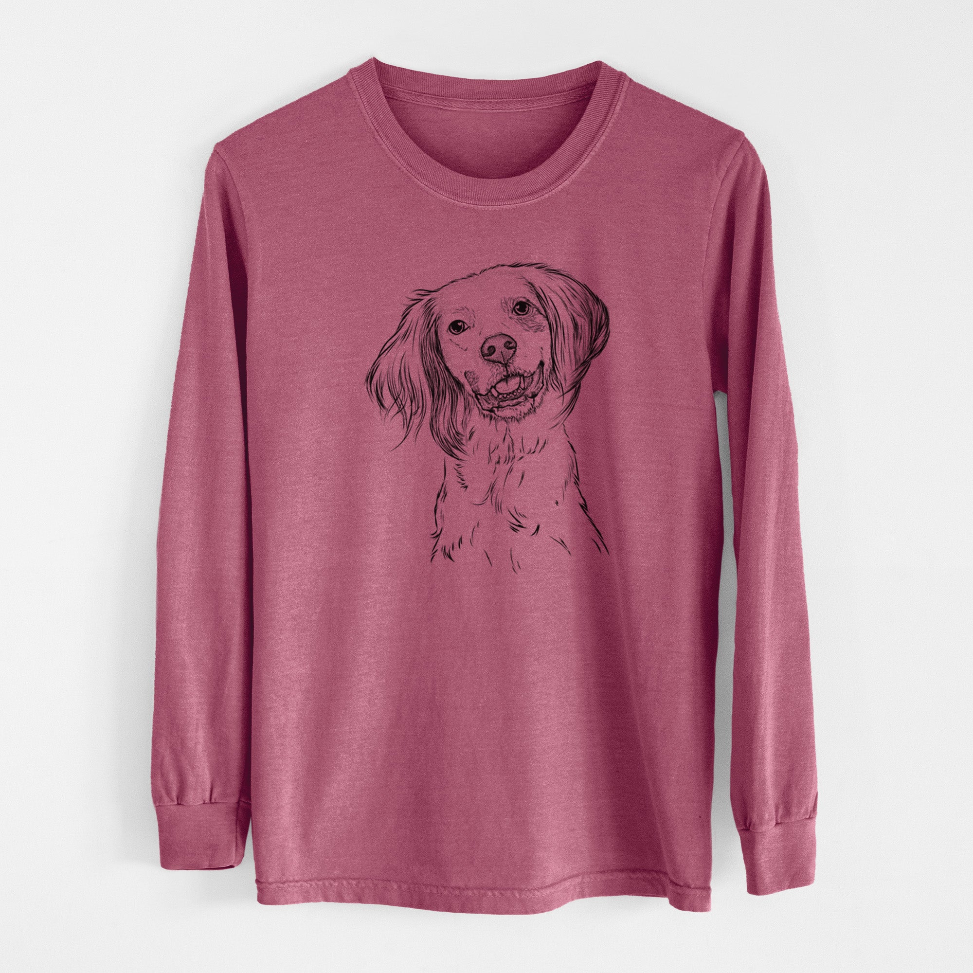 Bare Cooper the English Setter - Men's Heavyweight 100% Cotton Long Sleeve