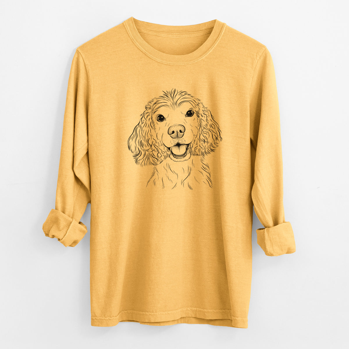 Bare Cricket the American Cocker Spaniel - Heavyweight 100% Cotton Long Sleeve