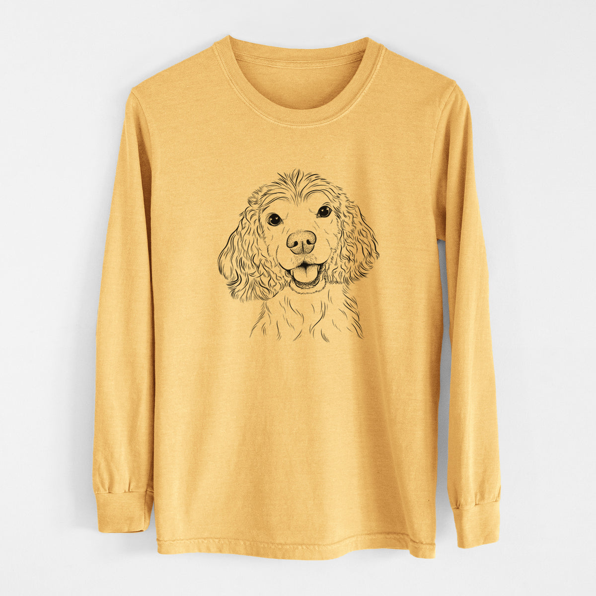 Bare Cricket the American Cocker Spaniel - Heavyweight 100% Cotton Long Sleeve