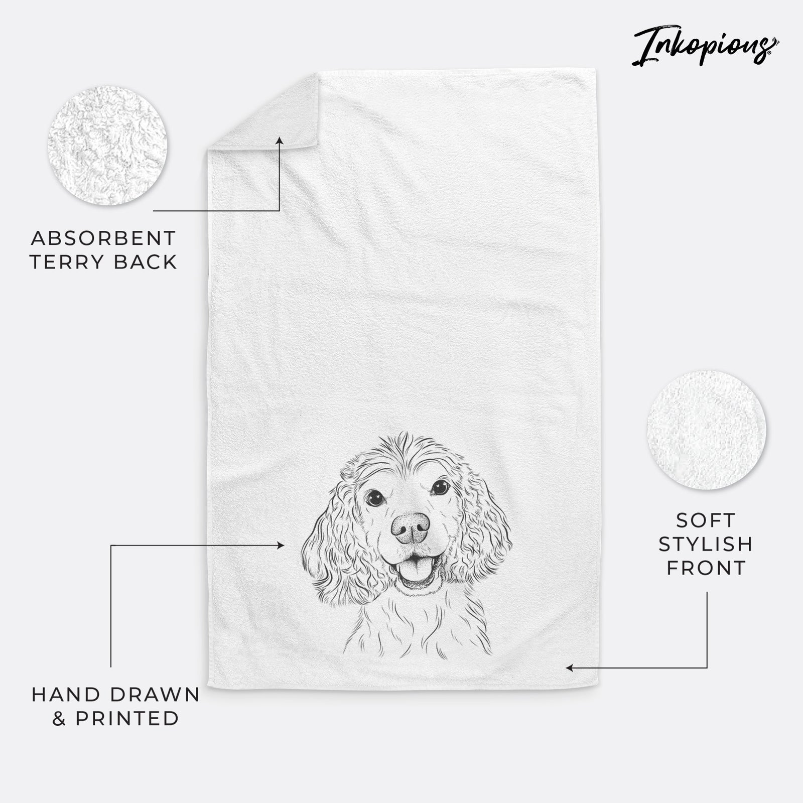 Cricket the American Cocker Spaniel Premium Hand Towel