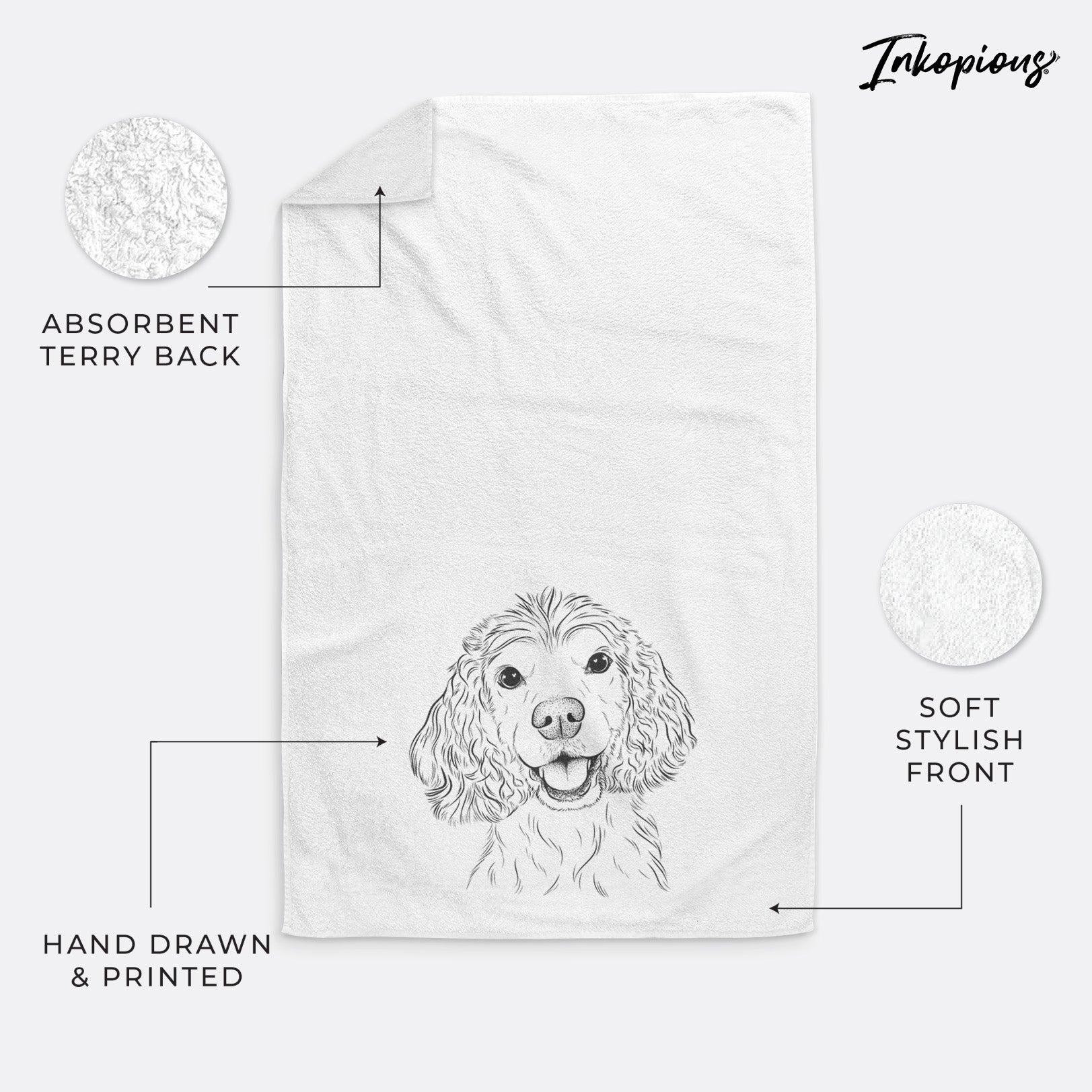 Cricket the American Cocker Spaniel Premium Hand Towel