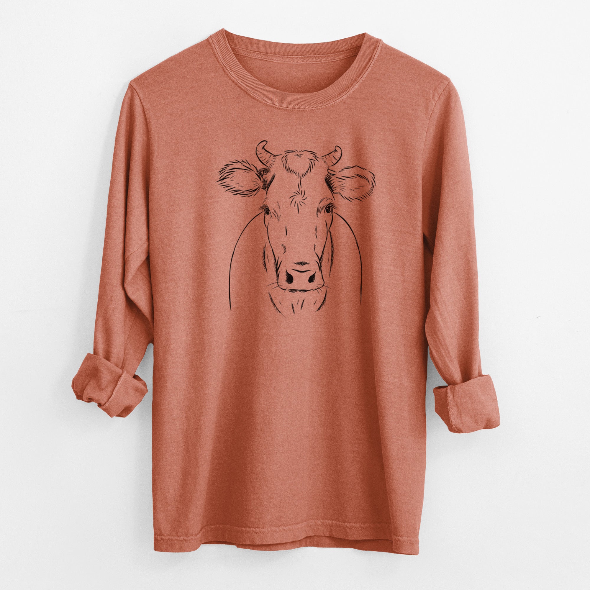 Bare Cruz the Cow - Men's Heavyweight 100% Cotton Long Sleeve