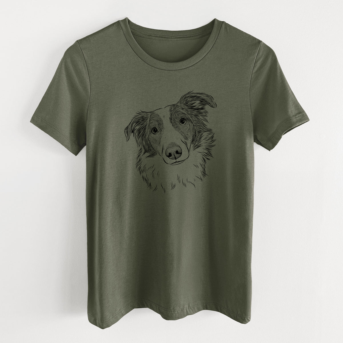 Bare Cyclone the Australian Shepherd - Women's Lightweight Relaxed Fit 100% Cotton Crewneck