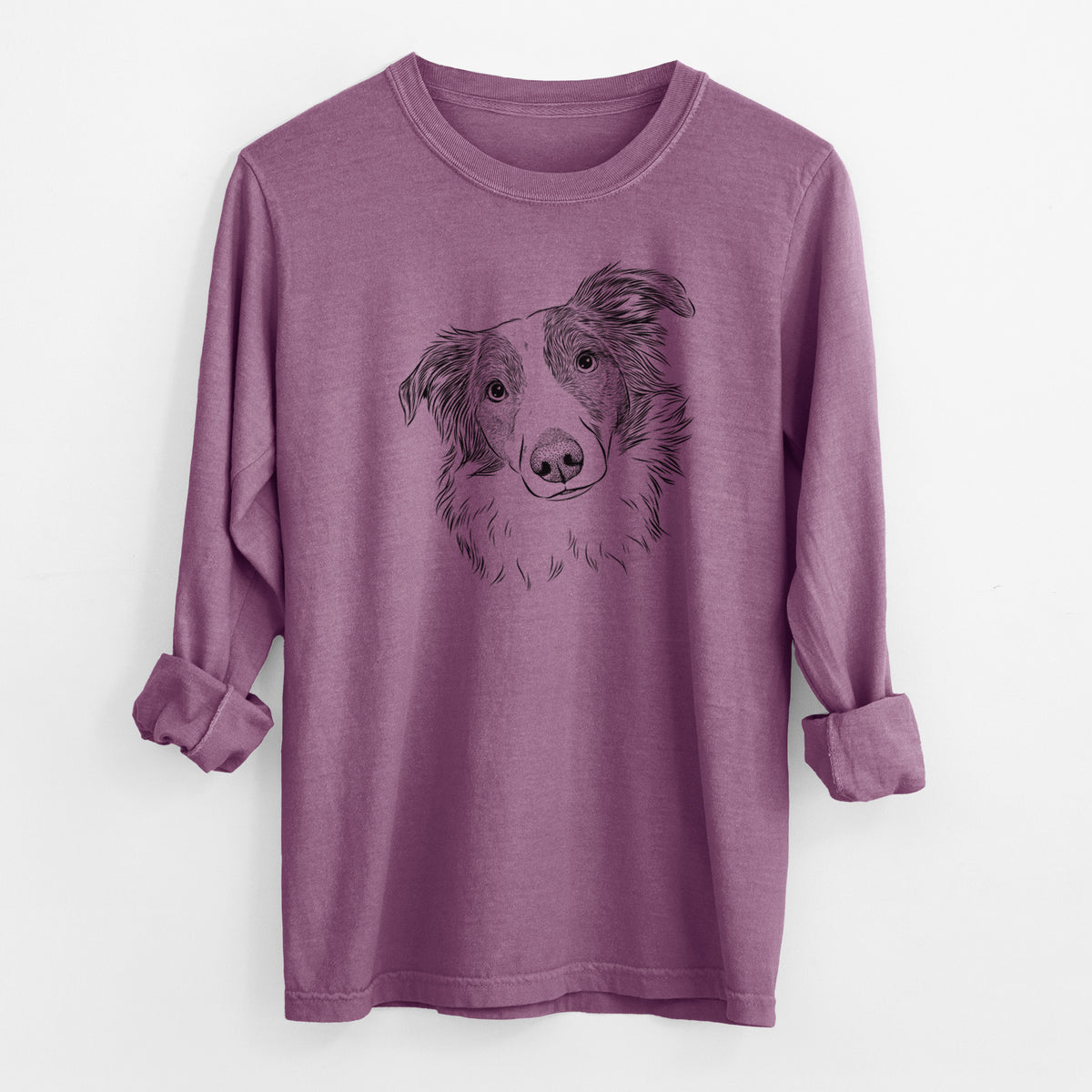 Bare Cyclone the Australian Shepherd - Men's Heavyweight 100% Cotton Long Sleeve