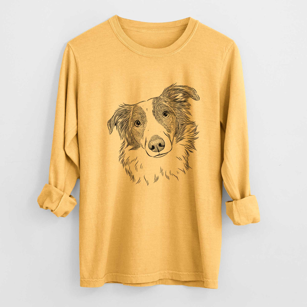 Bare Cyclone the Australian Shepherd - Men's Heavyweight 100% Cotton Long Sleeve