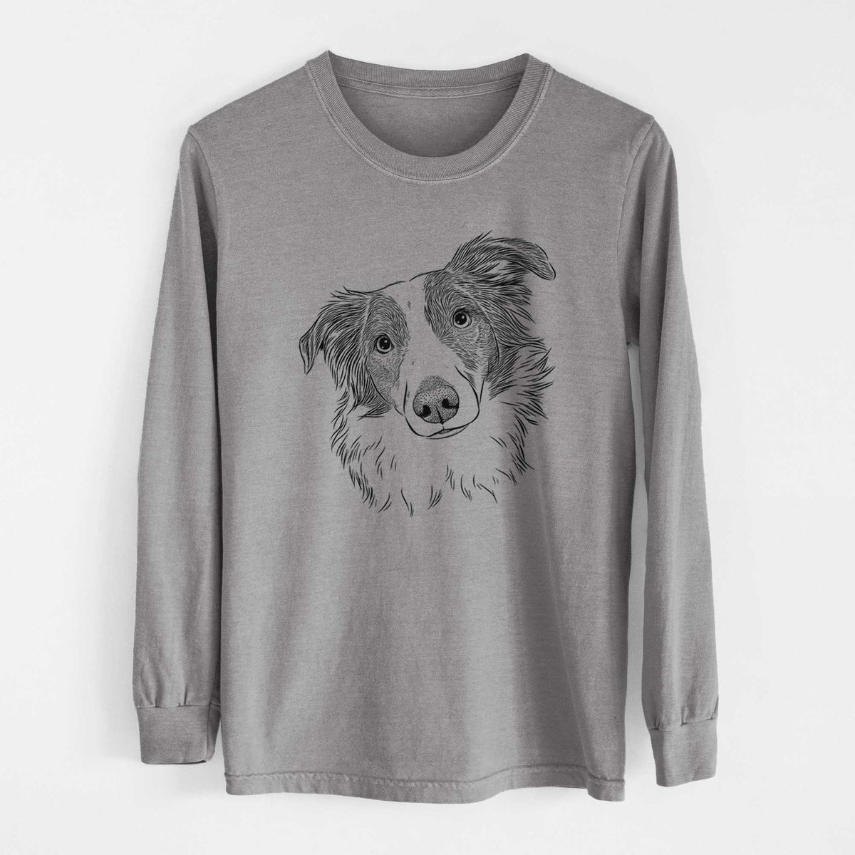 Bare Cyclone the Australian Shepherd - Men's Heavyweight 100% Cotton Long Sleeve
