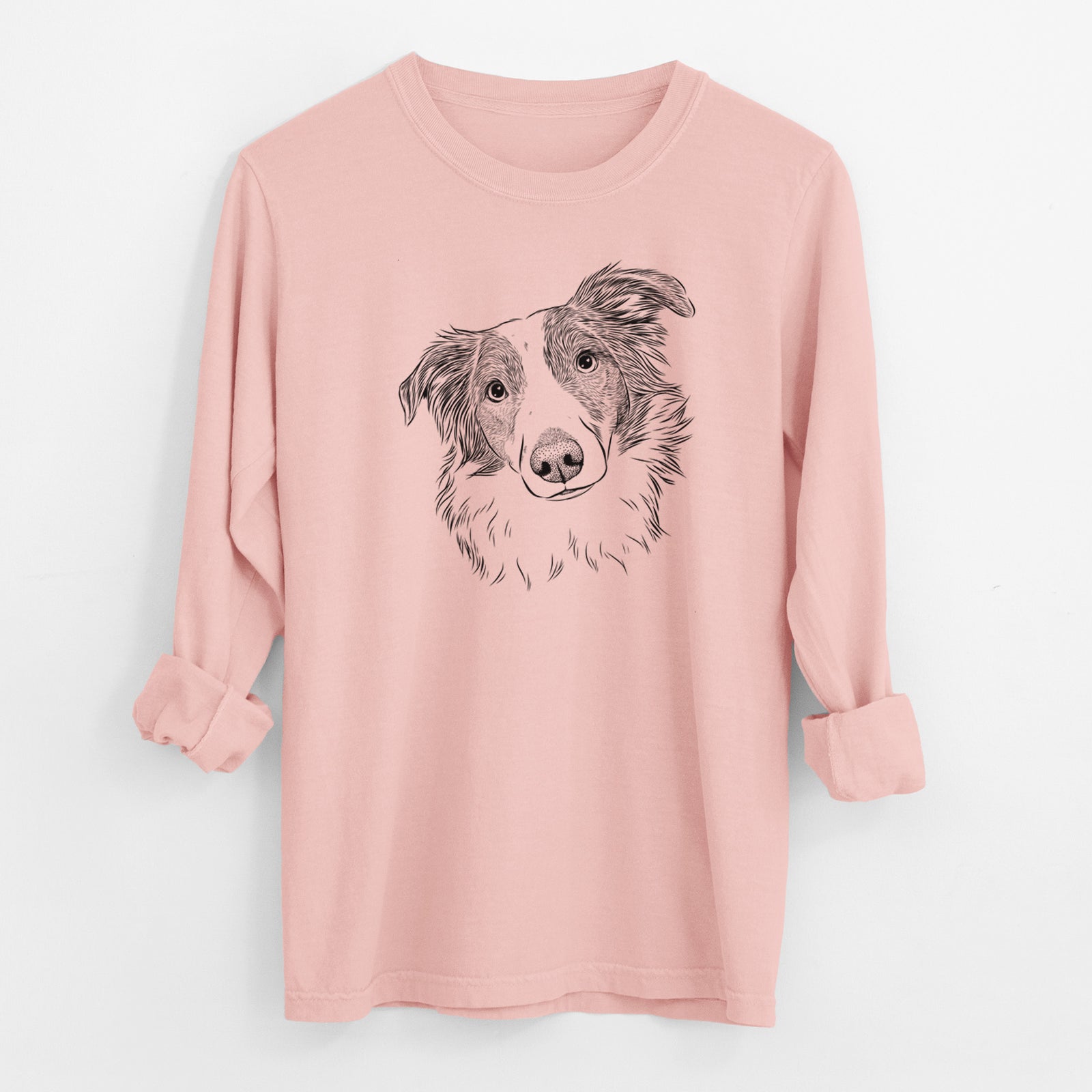 Bare Cyclone the Australian Shepherd - Men's Heavyweight 100% Cotton Long Sleeve