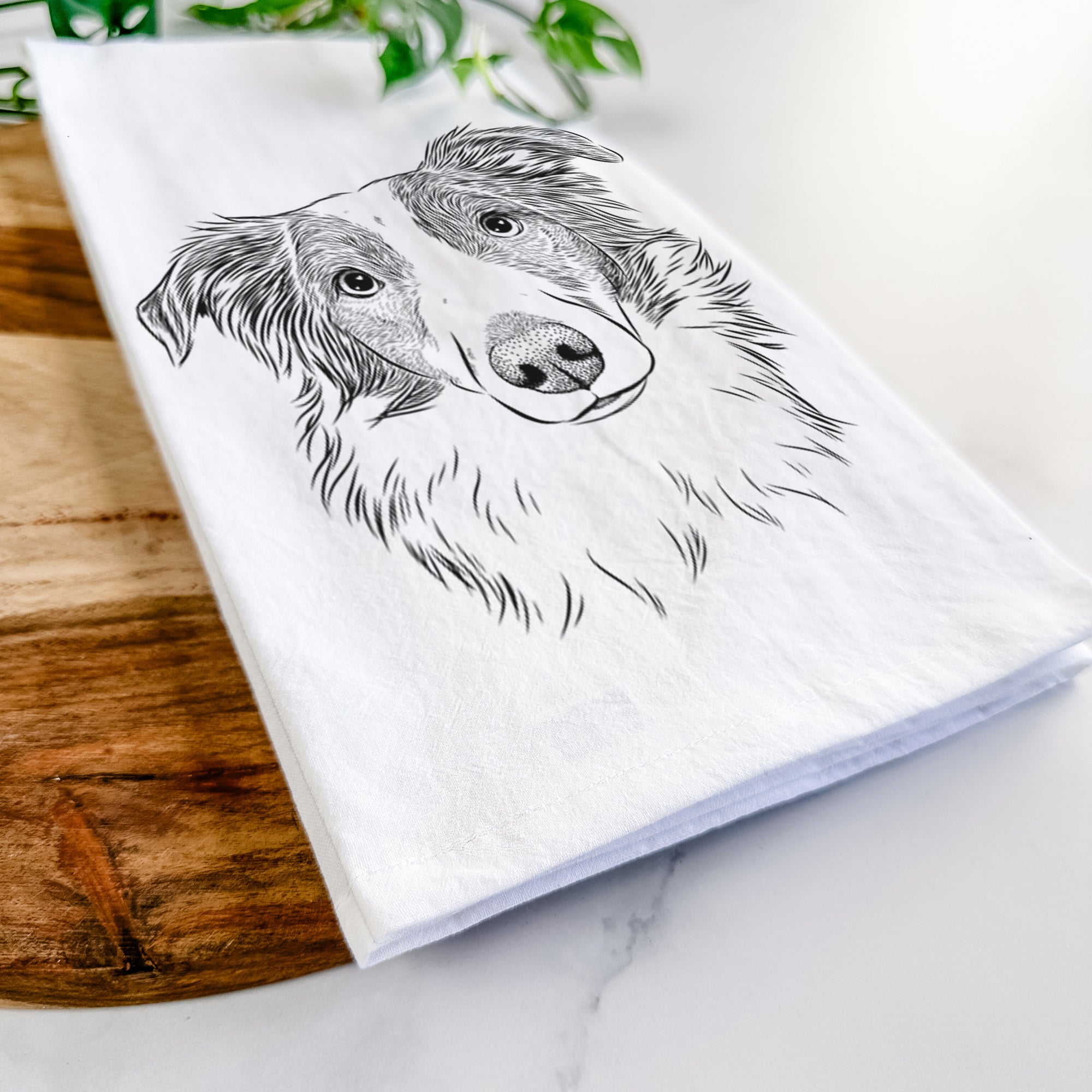 Cyclone the Australian Shepherd Tea Towel