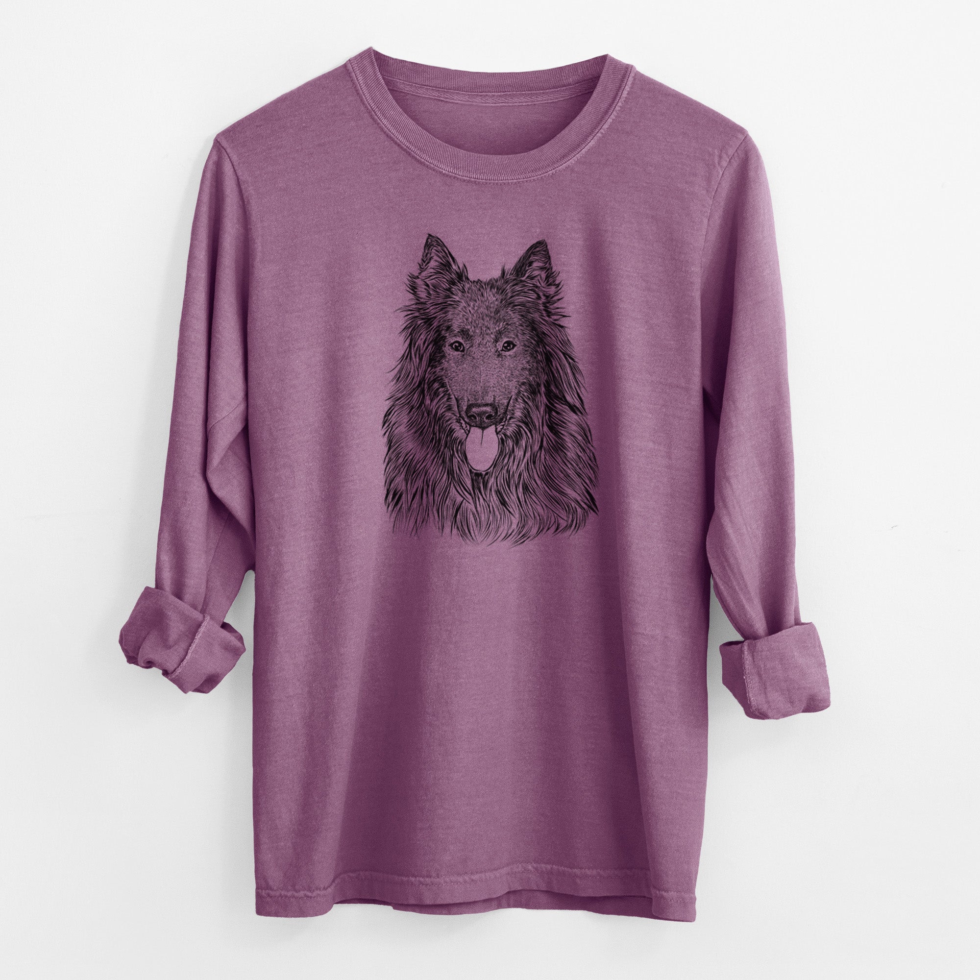 Bare Daan the Belgian Shepherd - Men's Heavyweight 100% Cotton Long Sleeve