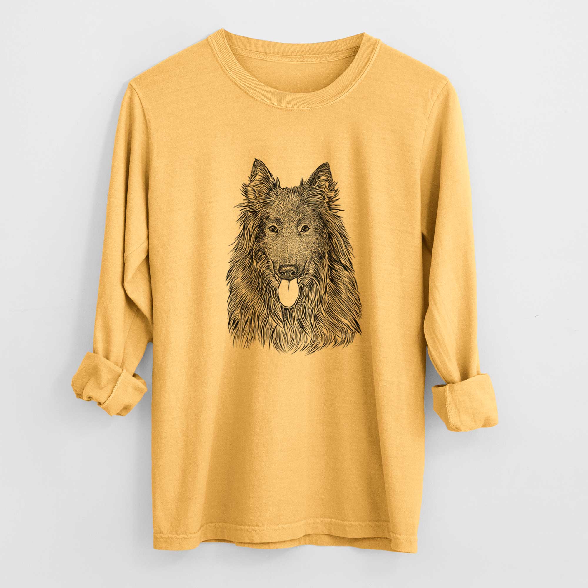 Bare Daan the Belgian Shepherd - Men's Heavyweight 100% Cotton Long Sleeve