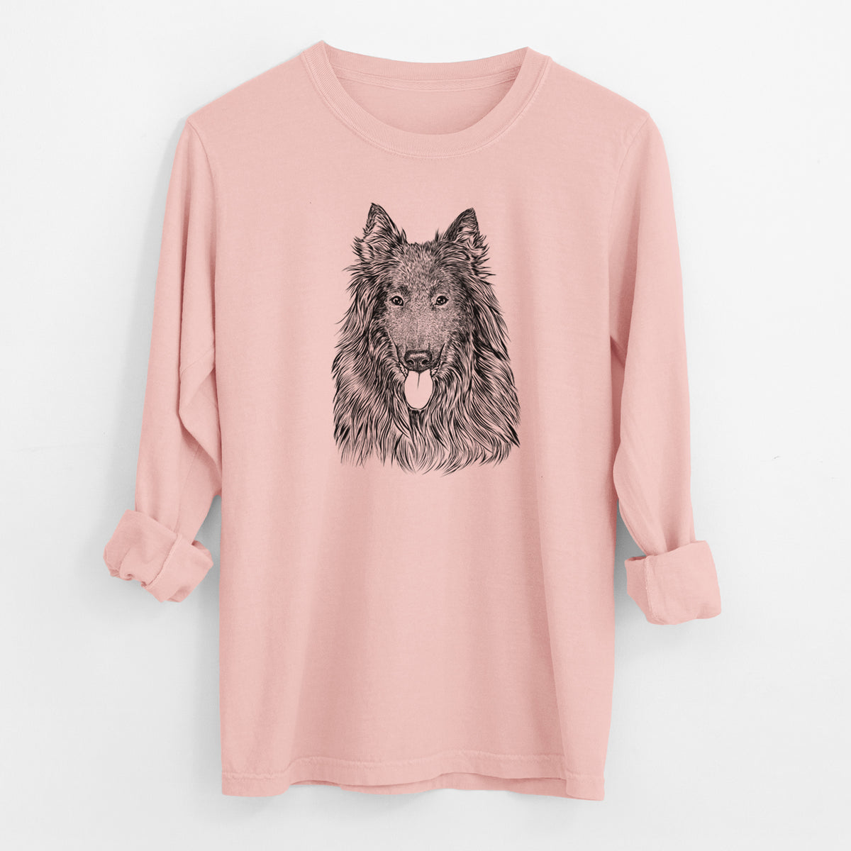 Bare Daan the Belgian Shepherd - Men's Heavyweight 100% Cotton Long Sleeve