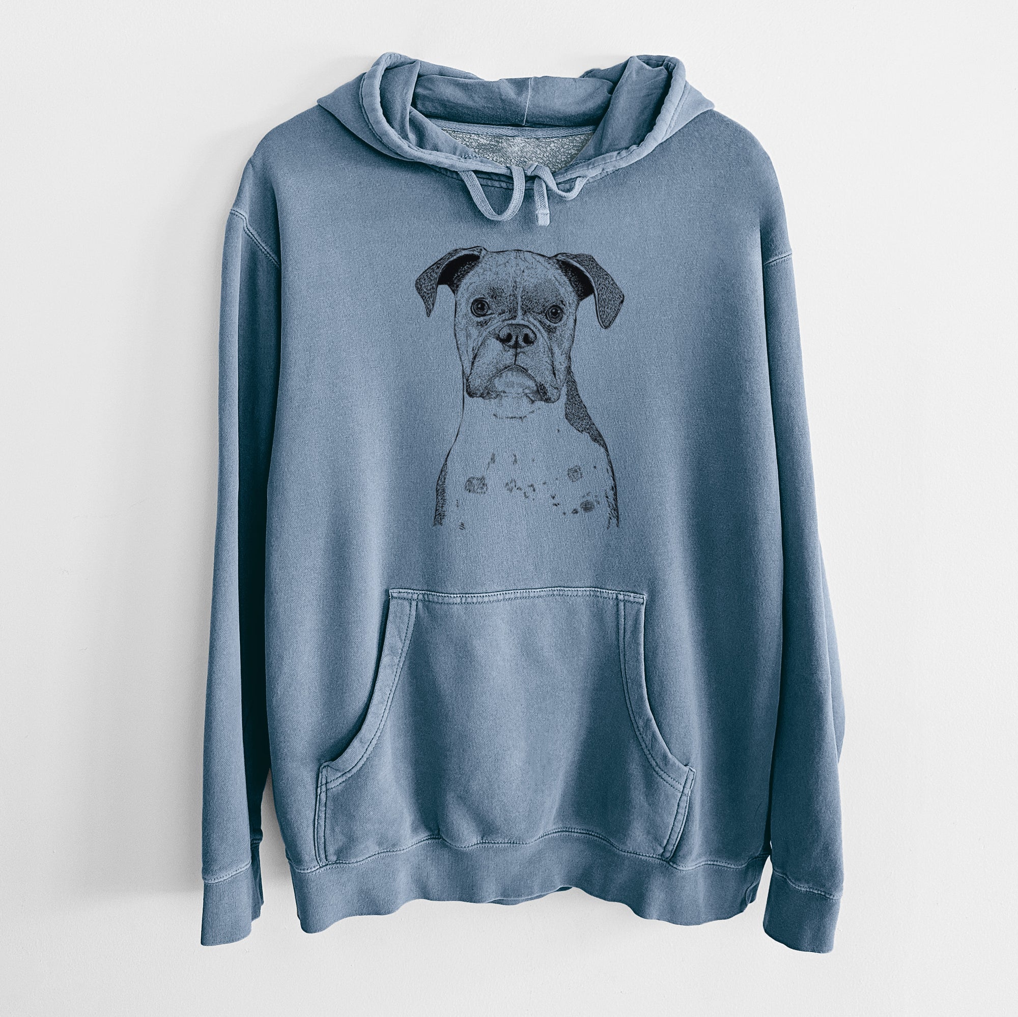 Bare Daisy the Boxer - Unisex Pigment Dyed Hoodie