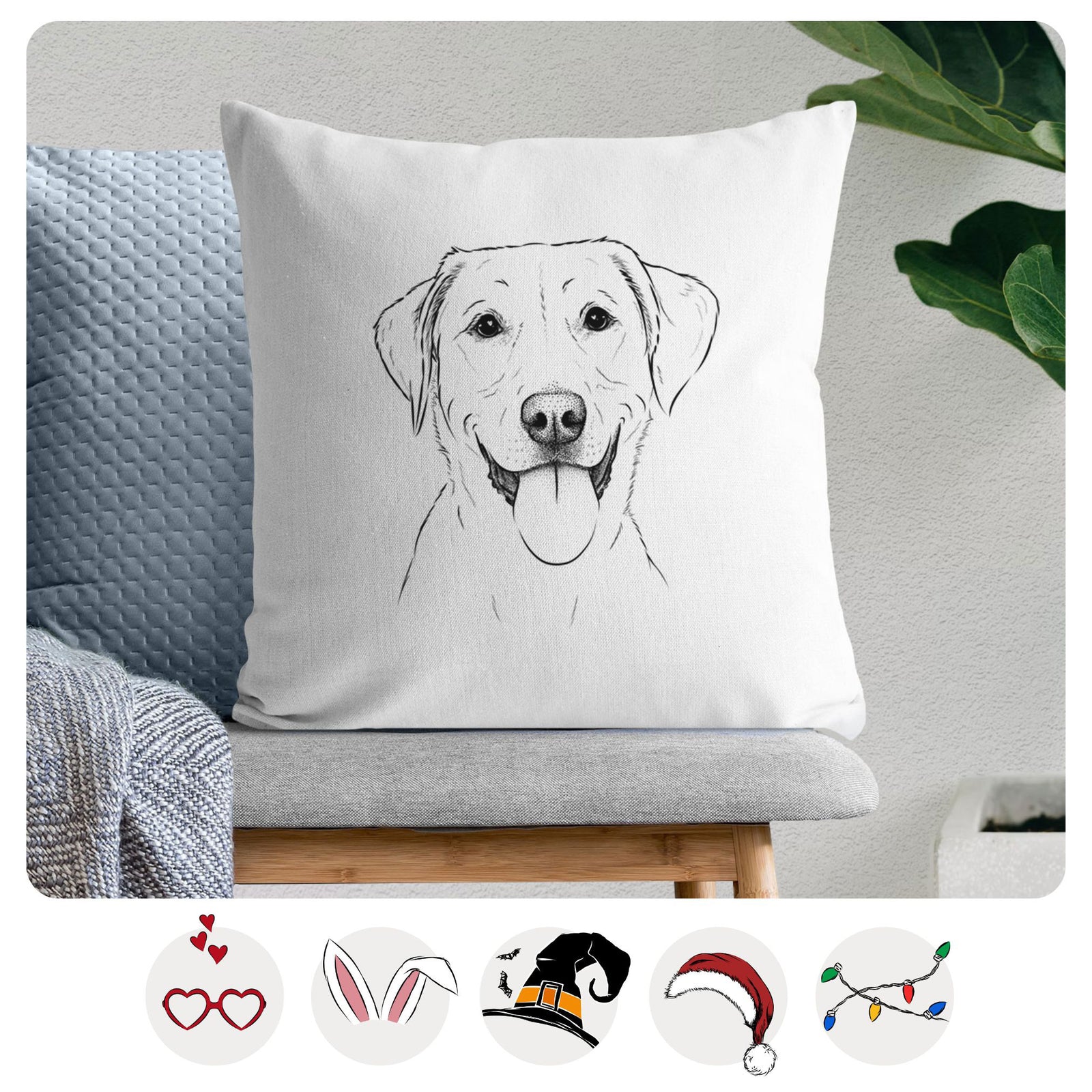 Daisy the Labrador Retriever - Throw Pillow Cover
