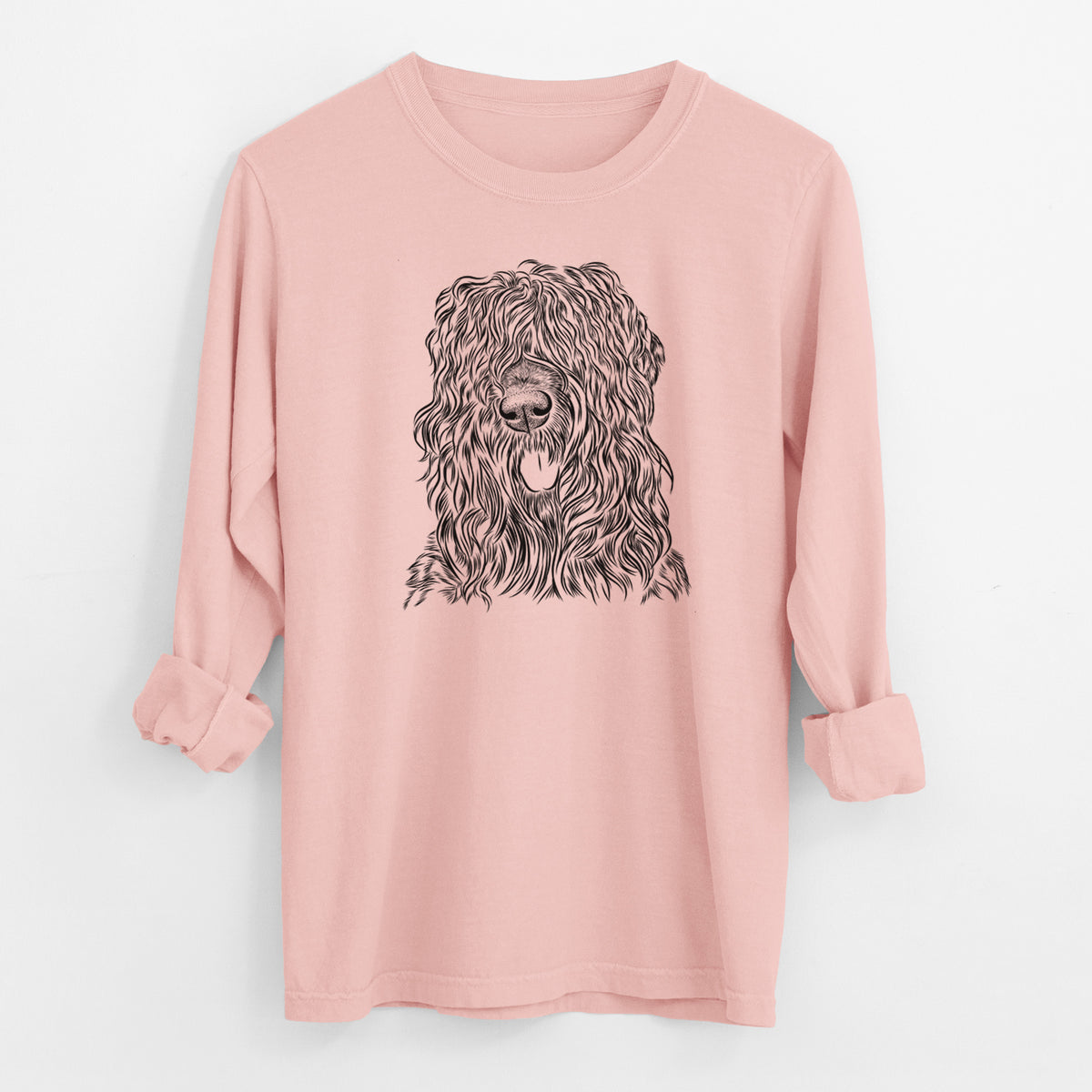 Bare Darryl the Black Russian Terrier - Men's Heavyweight 100% Cotton Long Sleeve