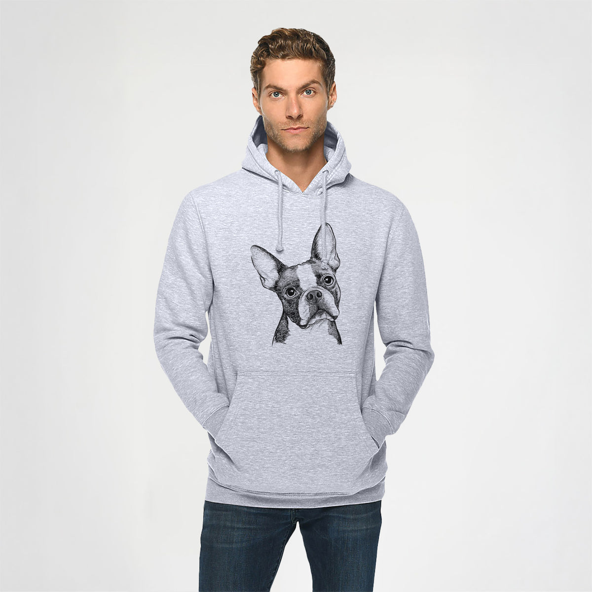 Dee Dee the Boston Terrier- Heavyweight Fleece Hoodie