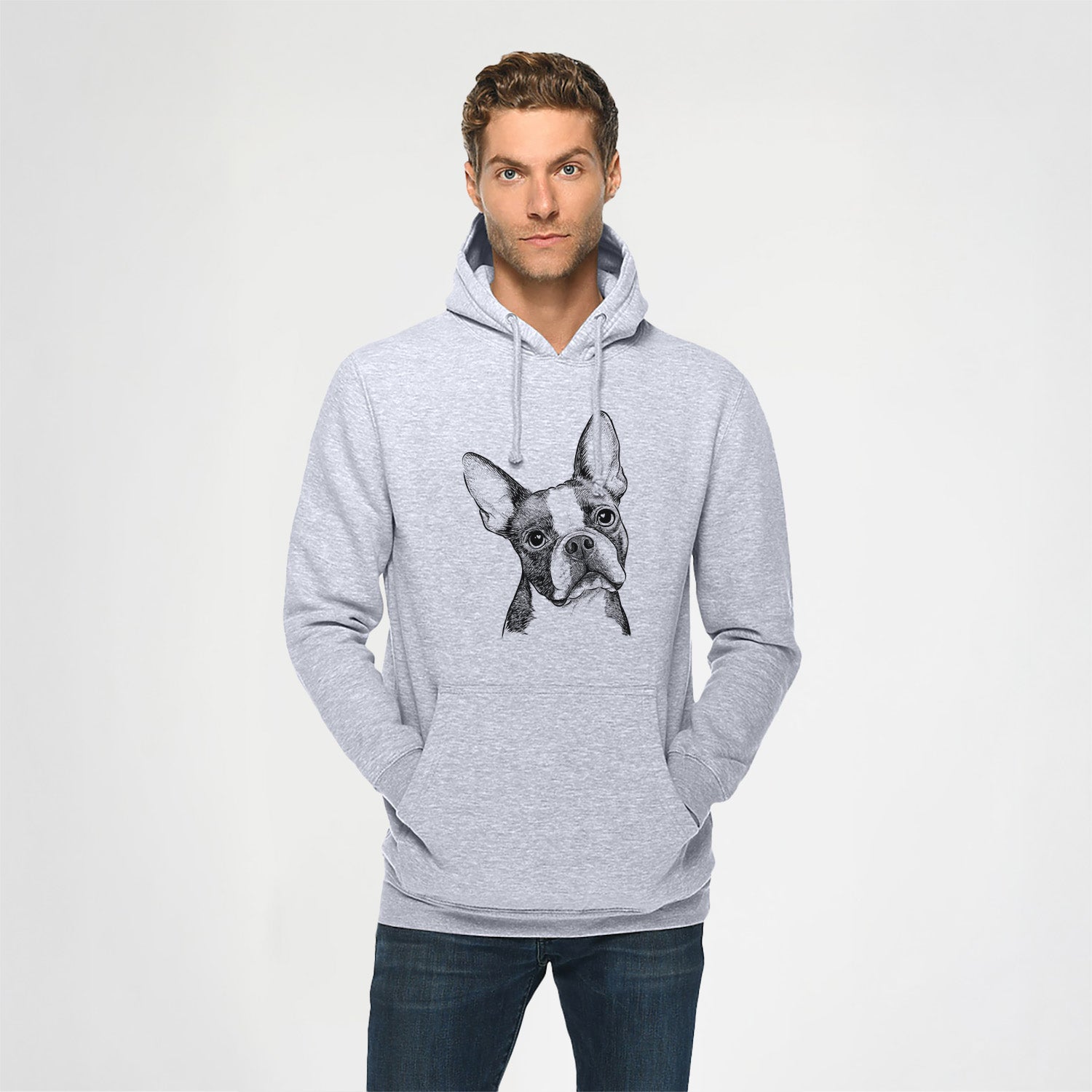 Dee Dee the Boston Terrier- Heavyweight Fleece Hoodie