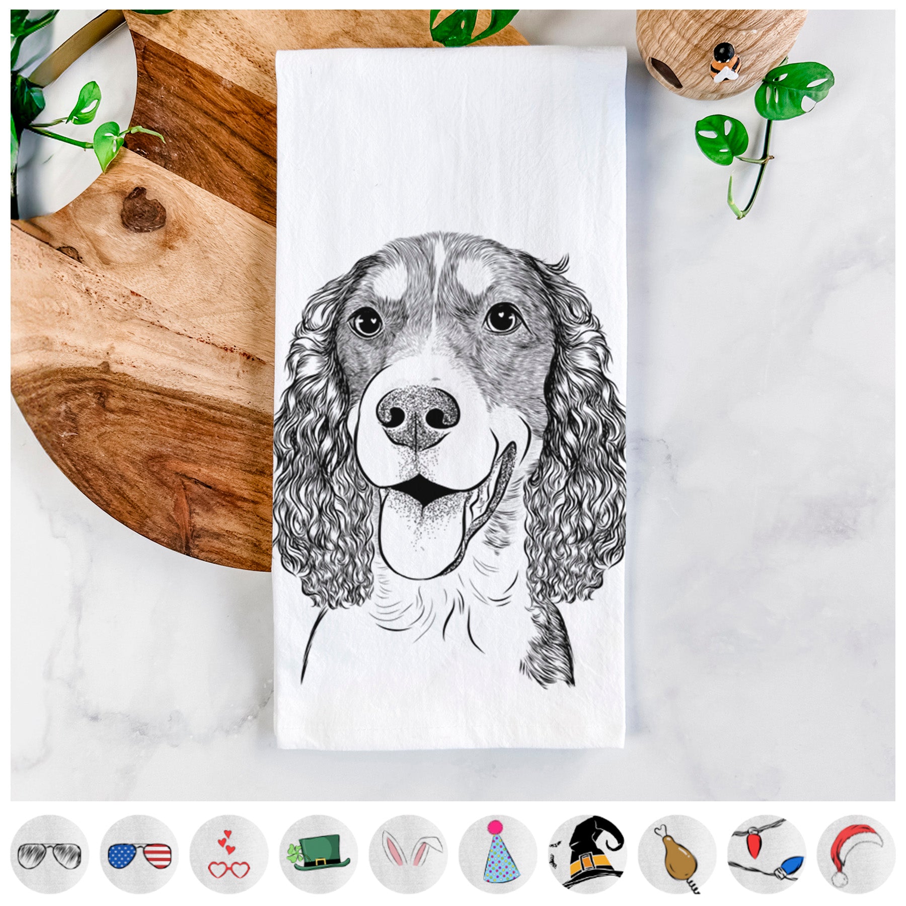 Delilah the English Springer Spaniel Tea Towel