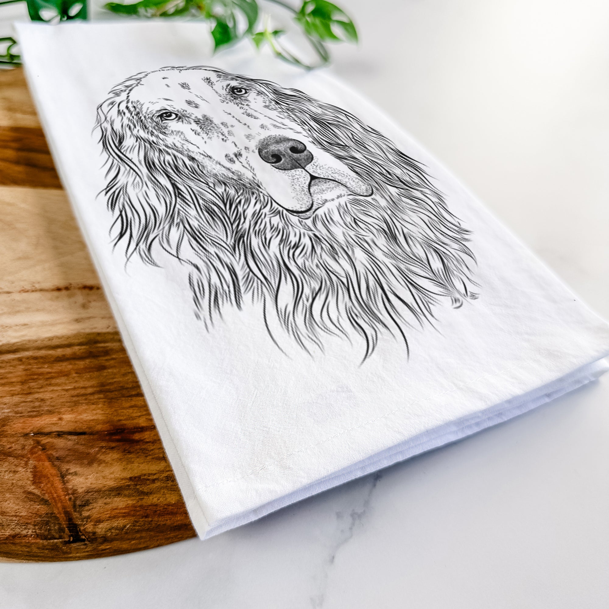 Dexter the English Setter Tea Towel